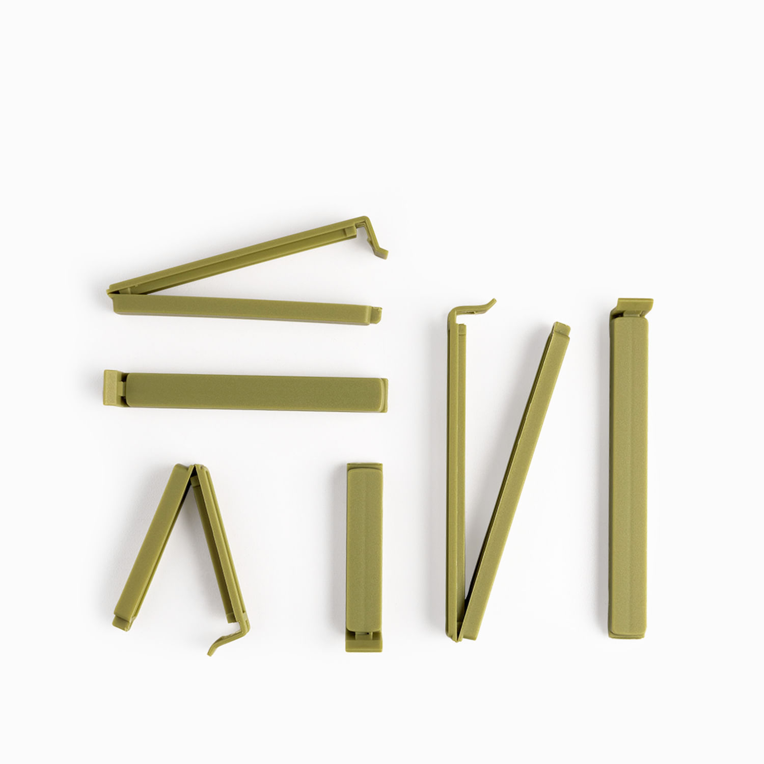 Clips para bolsas verde set x6