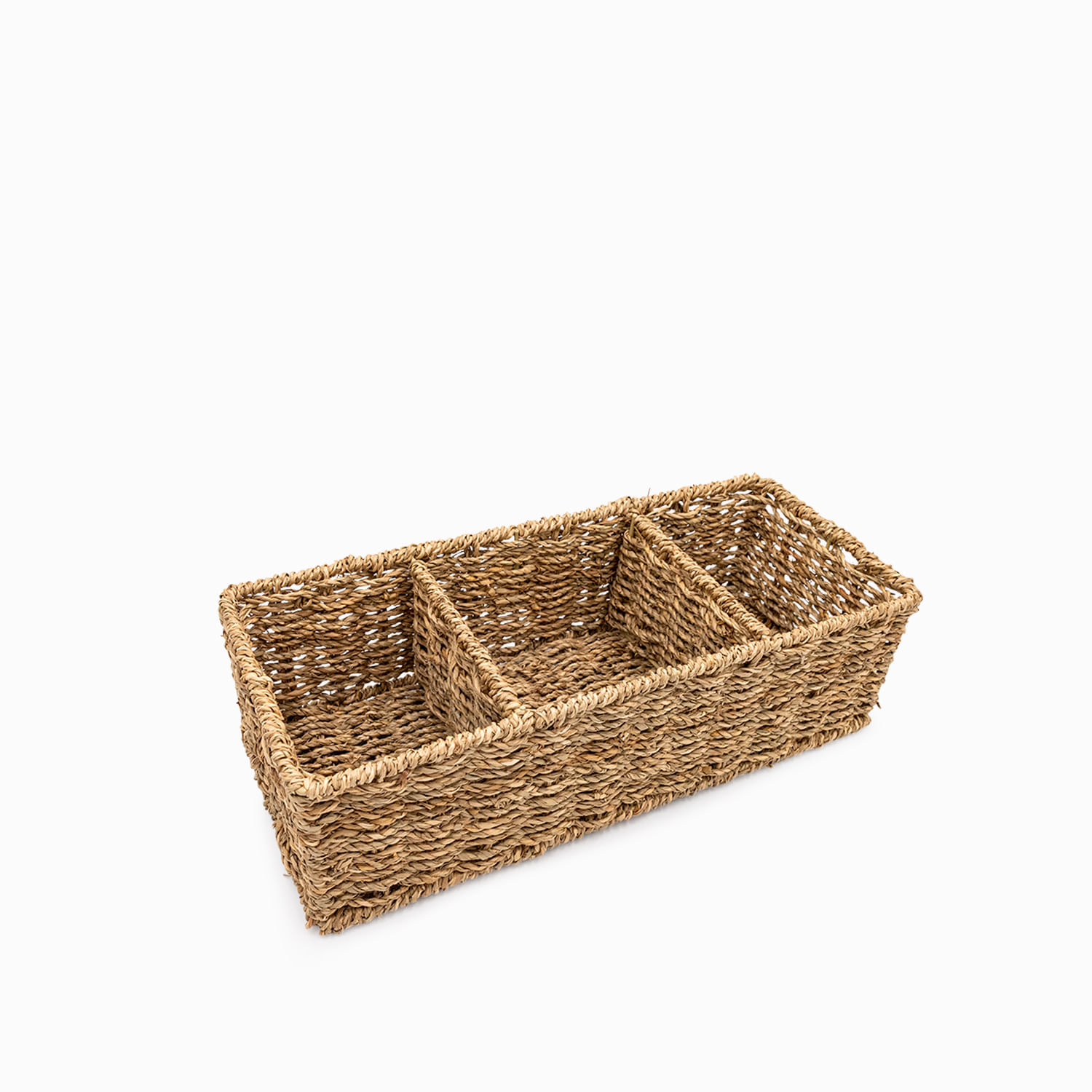 Canasta en fibra natural 3 divisiones - Imagen 2