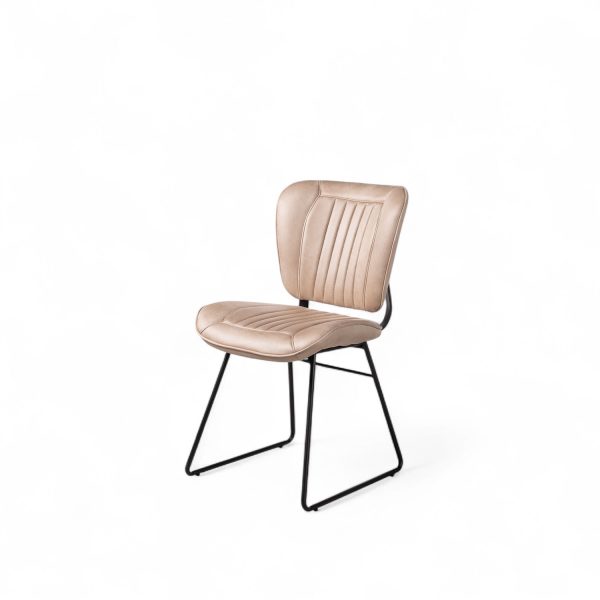 Silla de comedor lineas pata recta champagne - Imagen 2