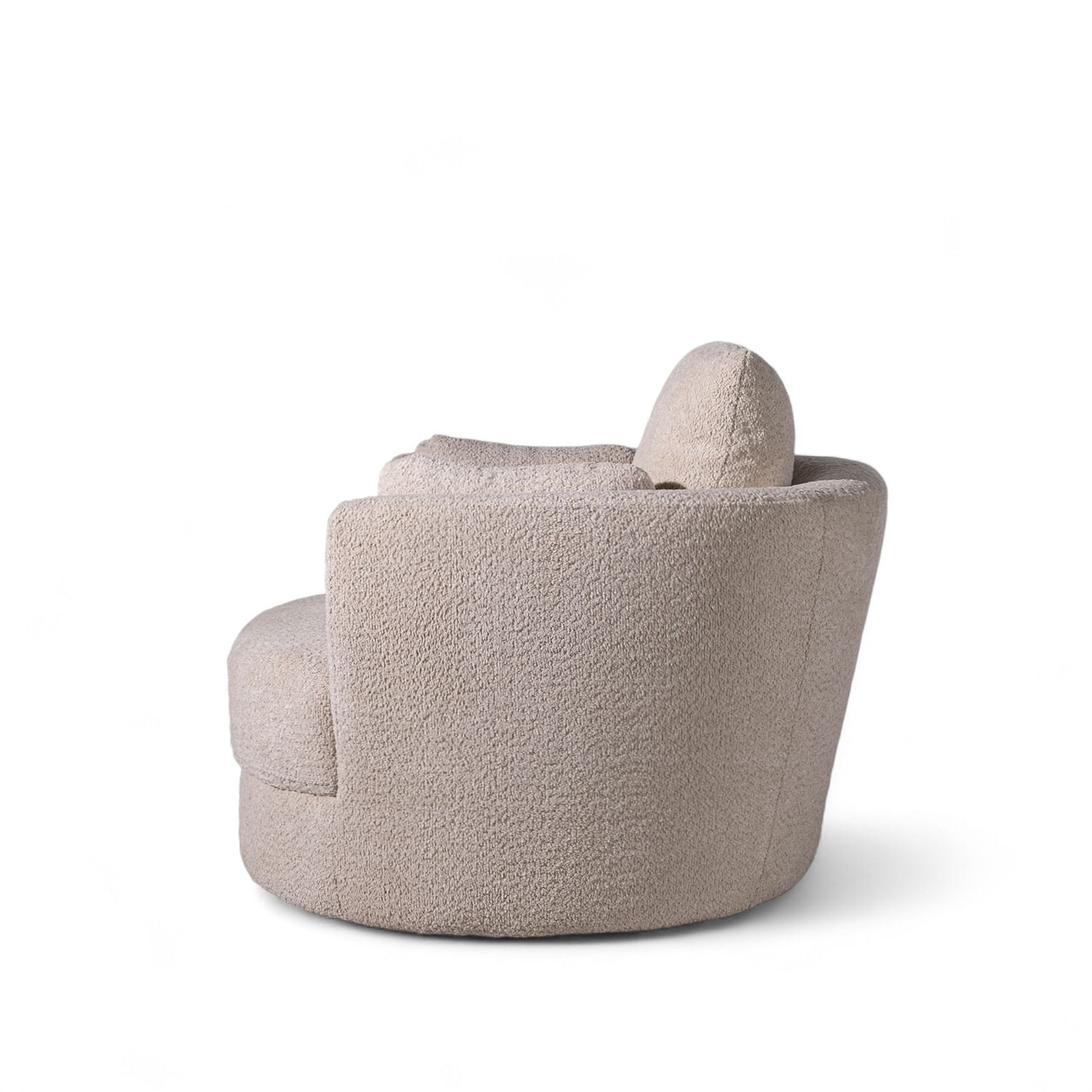 Poltrona Bozzi beige boucle 86x107x100 - Imagen 4