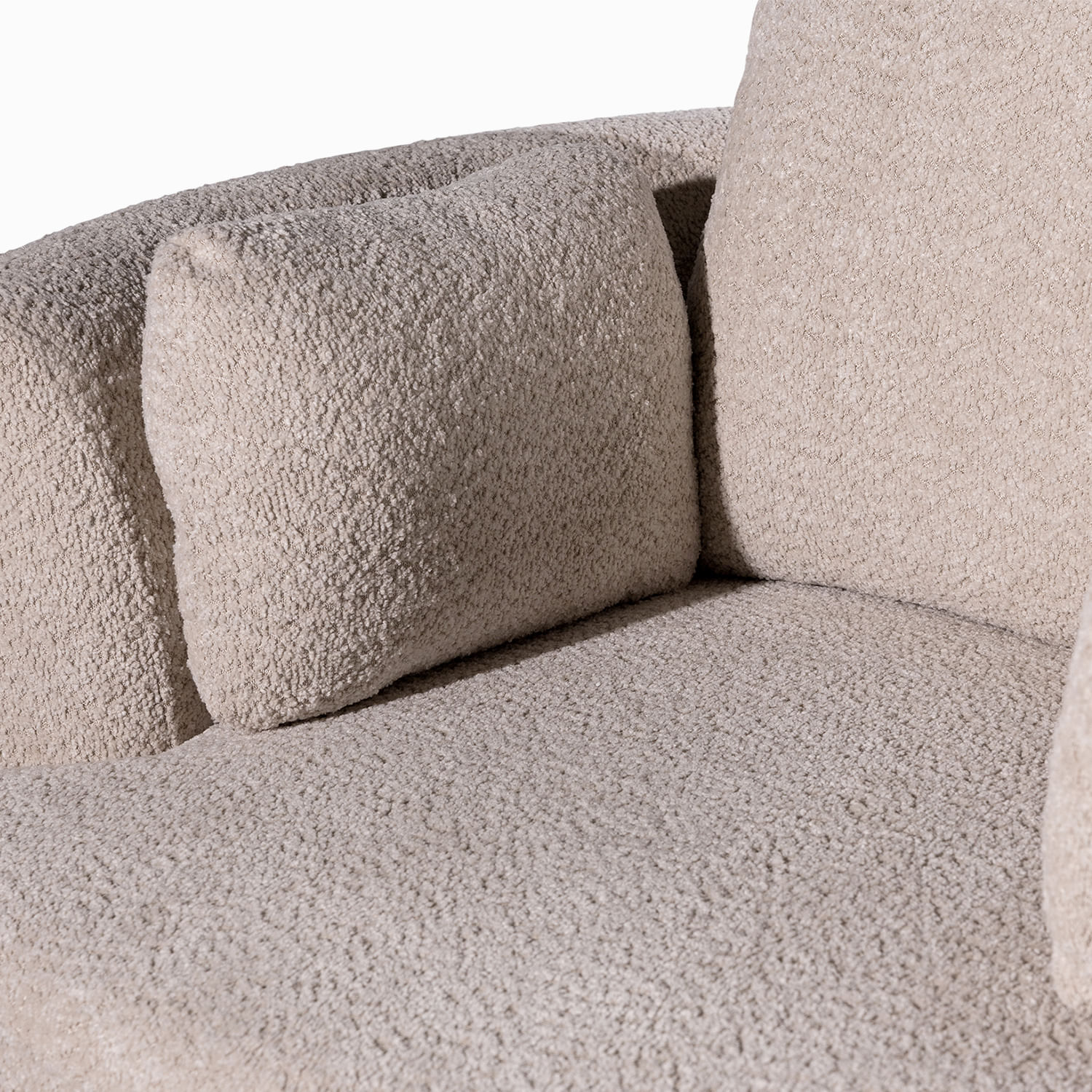 Poltrona Bozzi beige boucle 86x107x100 - Imagen 3