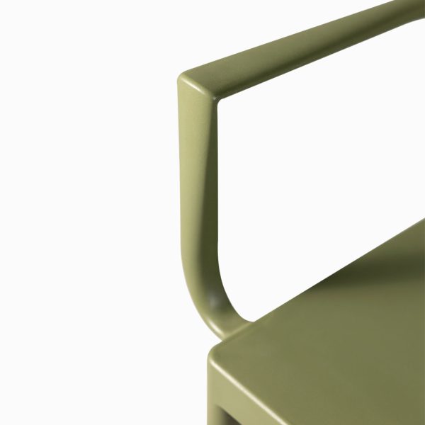 Silla brazos verde con espaldar cuerdas café - Imagen 7