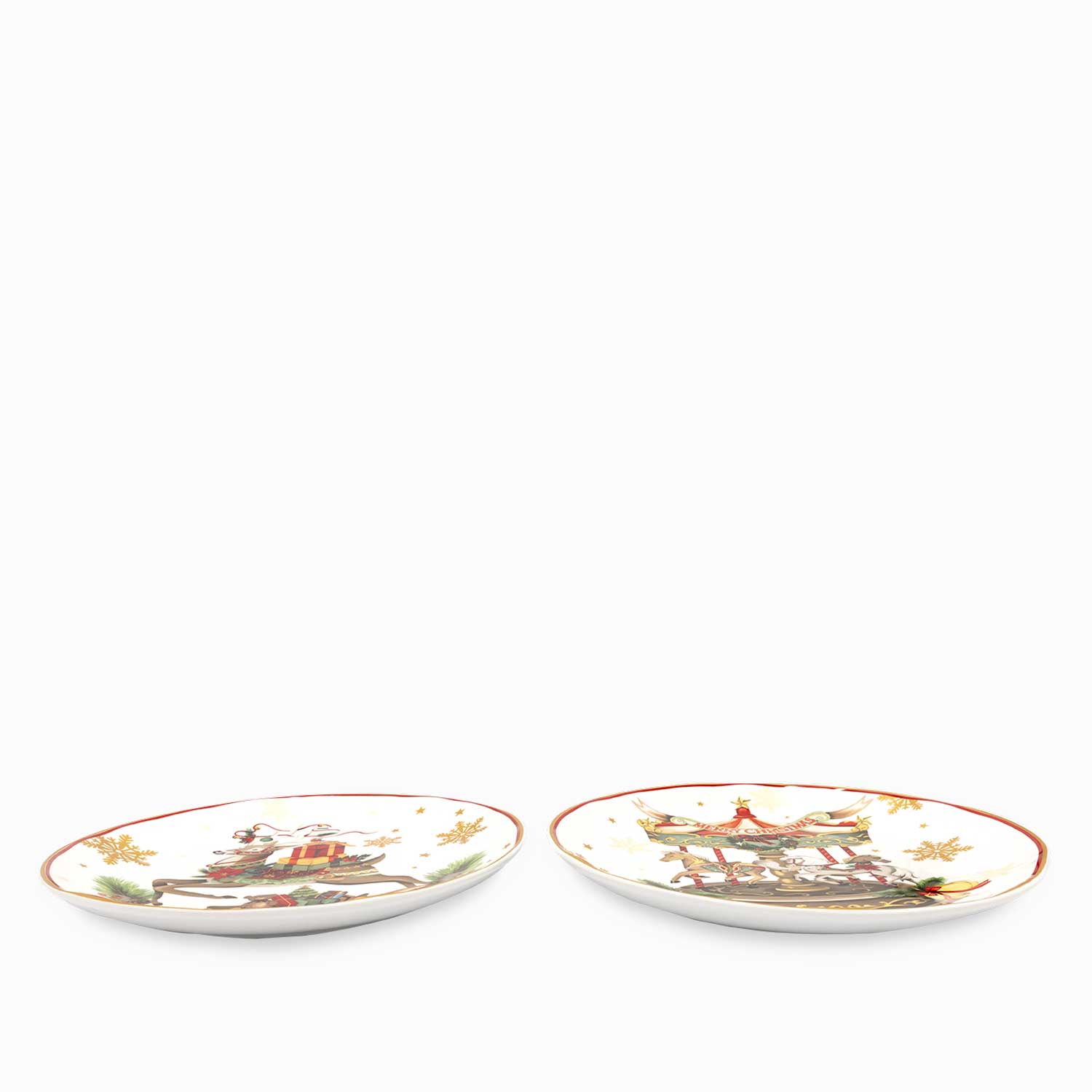 Plato principal noche buena snow 27cm setx2 - Imagen 2