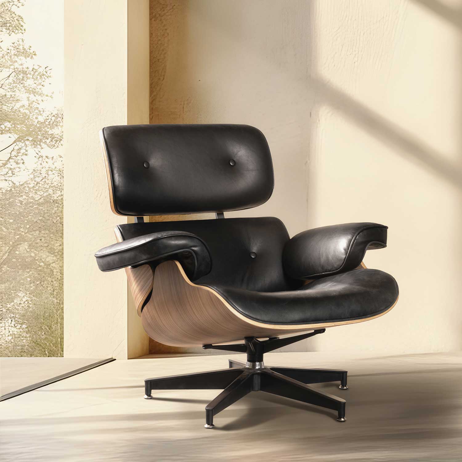 Poltrona reclinable negra - Imagen 2