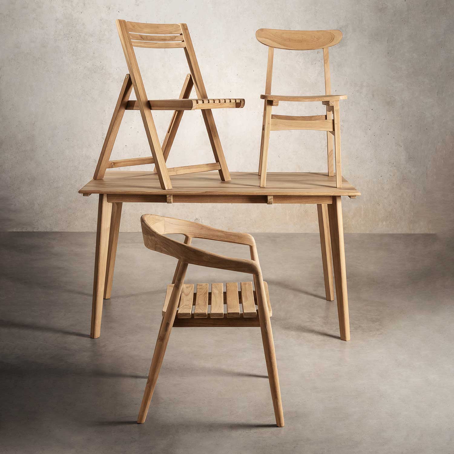 Silla de comedor surf teka - Imagen 5