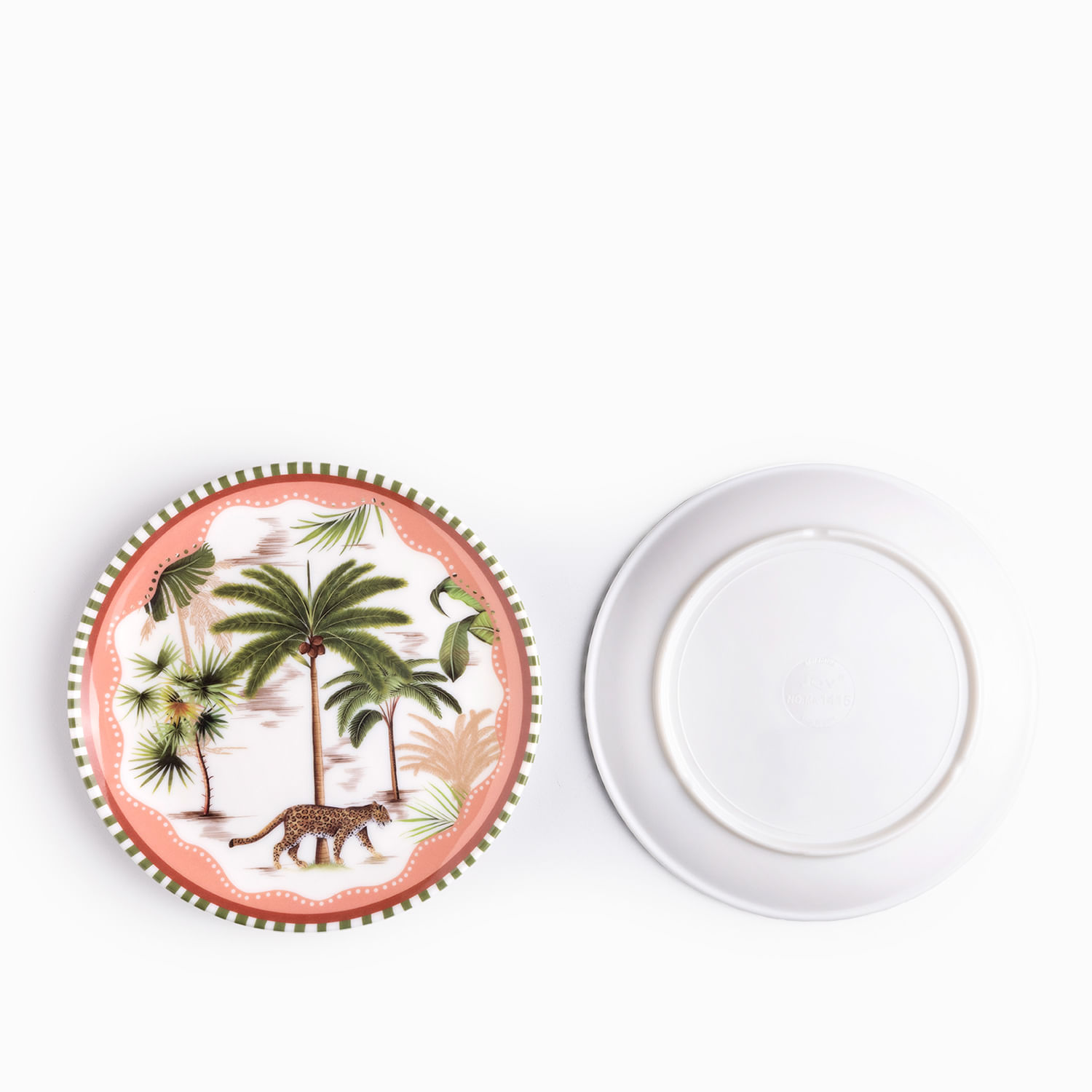 Plato Palmeras cheetah 20 cm set x2 - Imagen 4