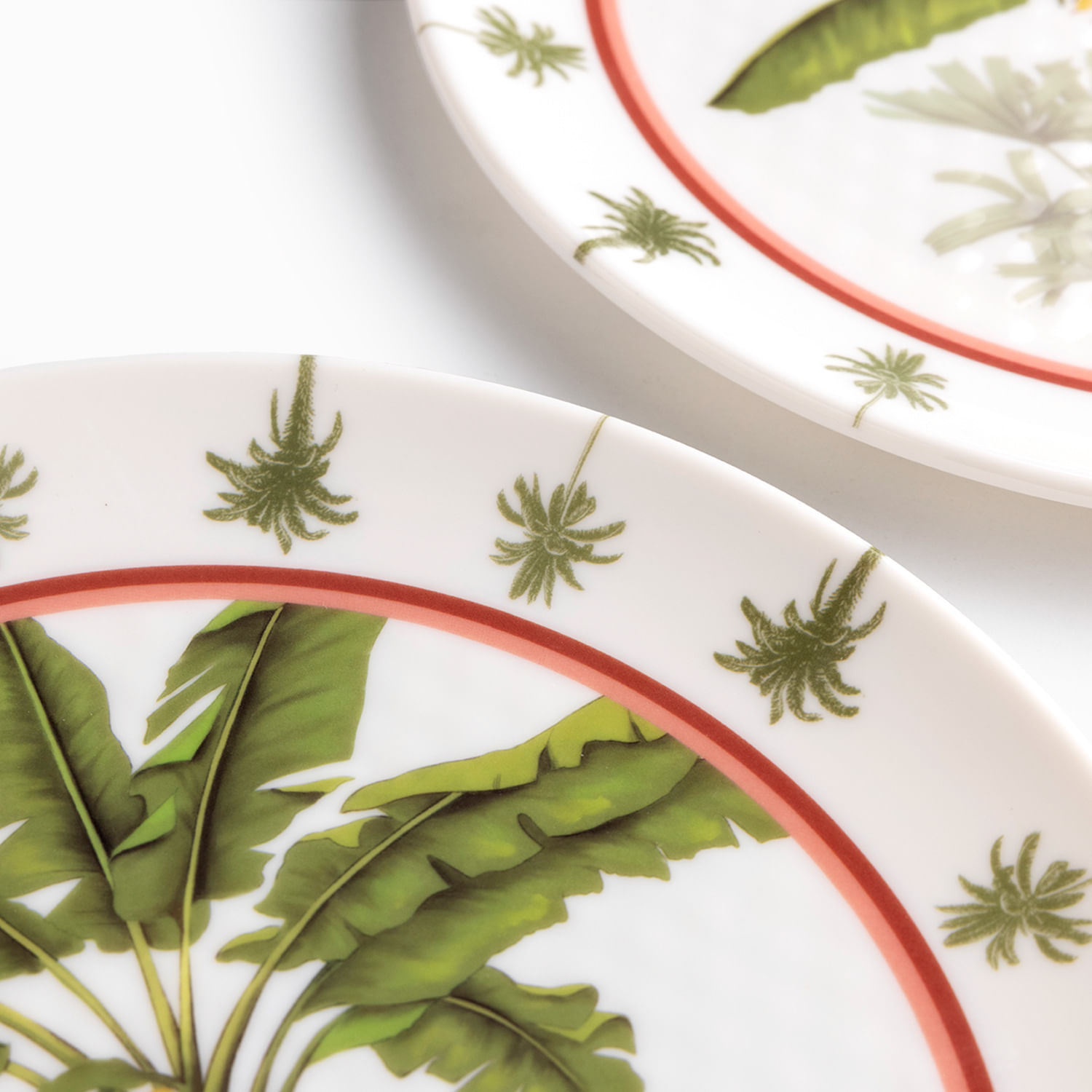 Plato Palmeras 26 cm set x2 - Imagen 2