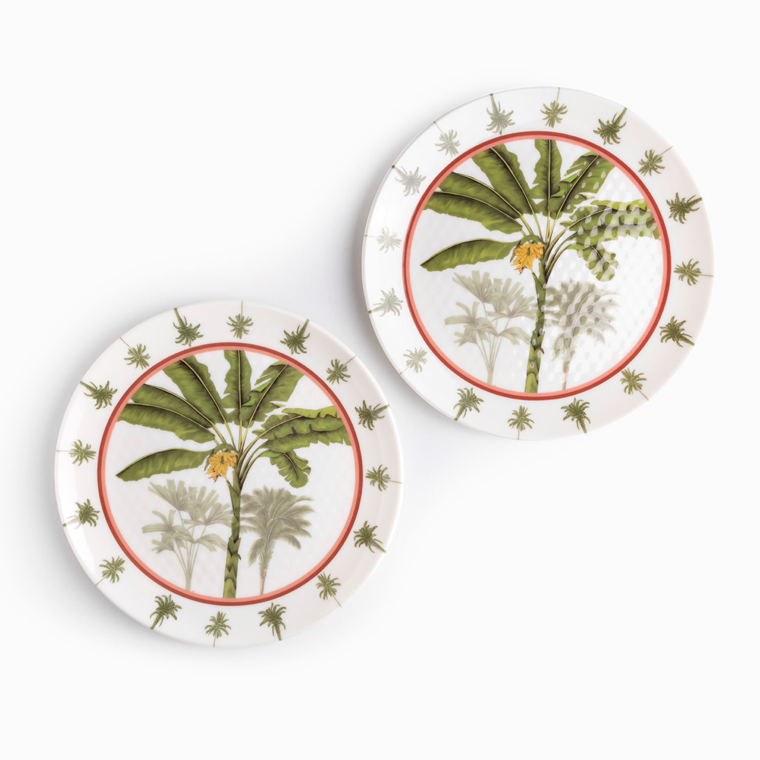 Plato Palmeras 26 cm set x2