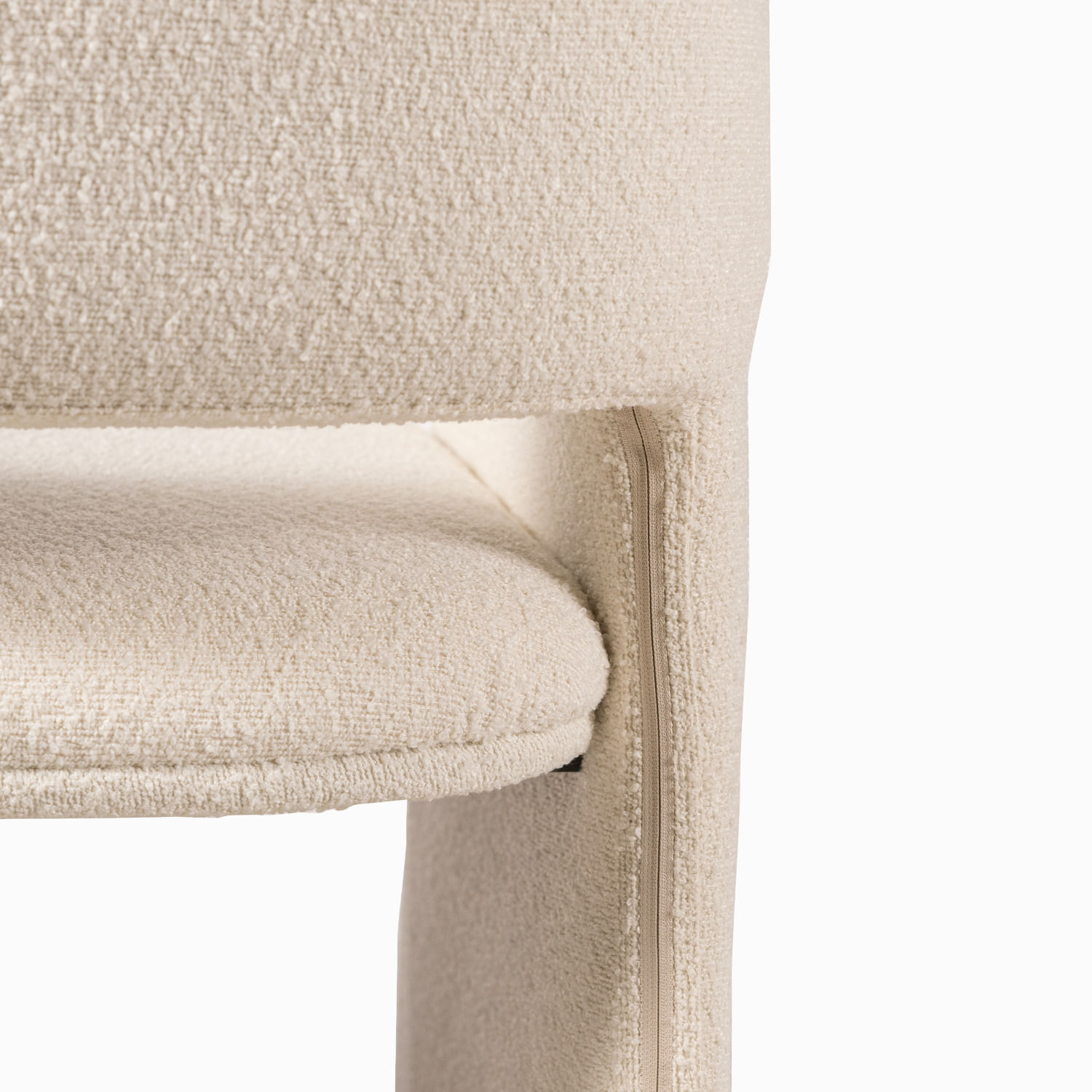 Silla comedor brazos yates beige boucle 79x59x57 - Imagen 6