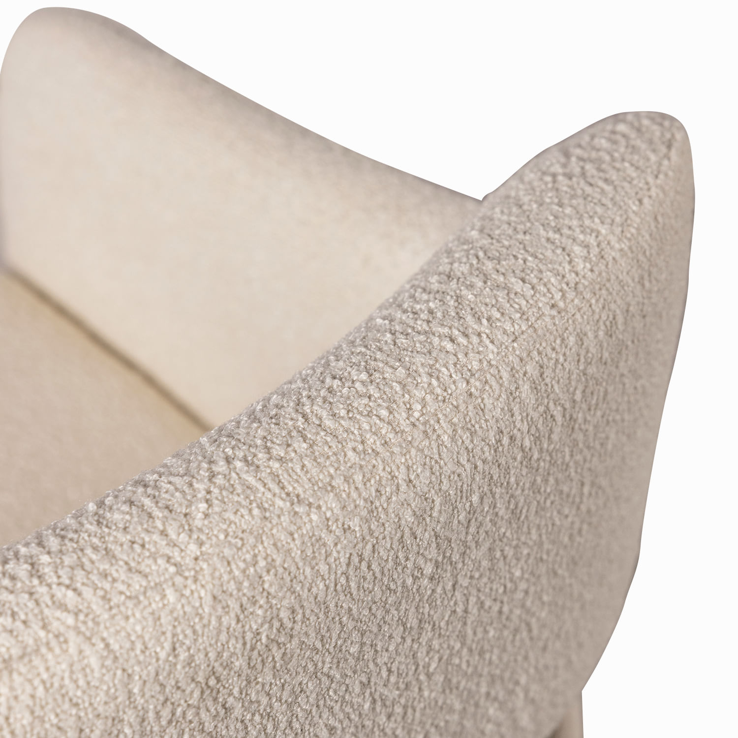 Silla comedor brazos yates beige boucle 79x59x57 - Imagen 5