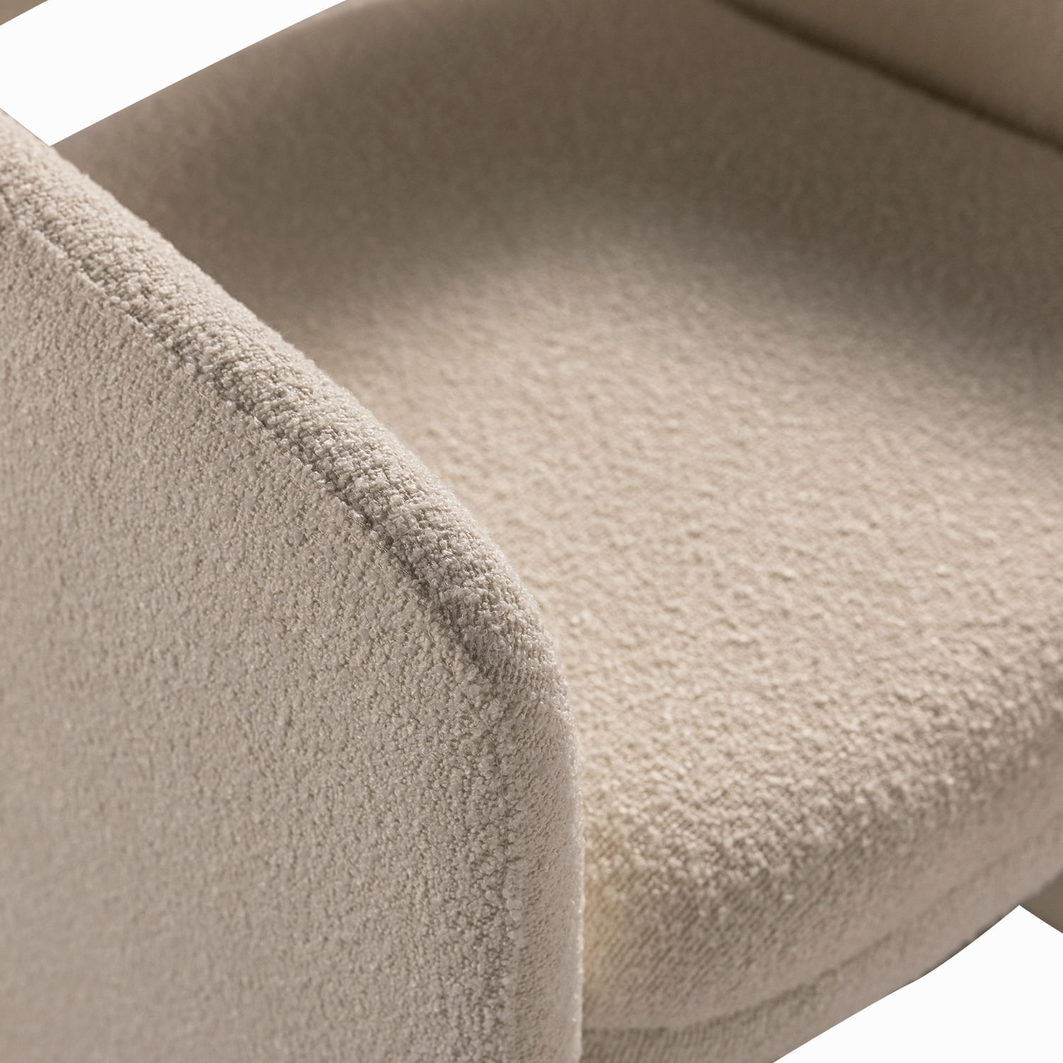 Silla comedor brazos yates beige boucle 79x59x57 - Imagen 4