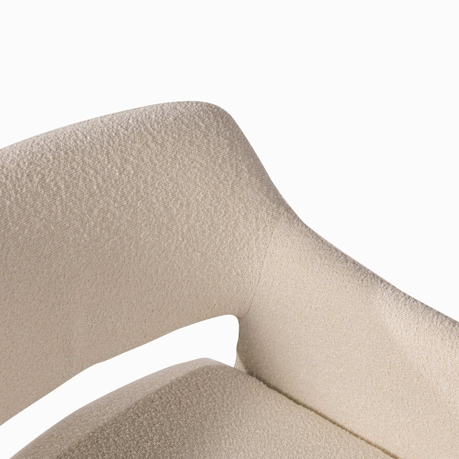 Silla comedor brazos yates beige boucle 79x59x57 - Imagen 3