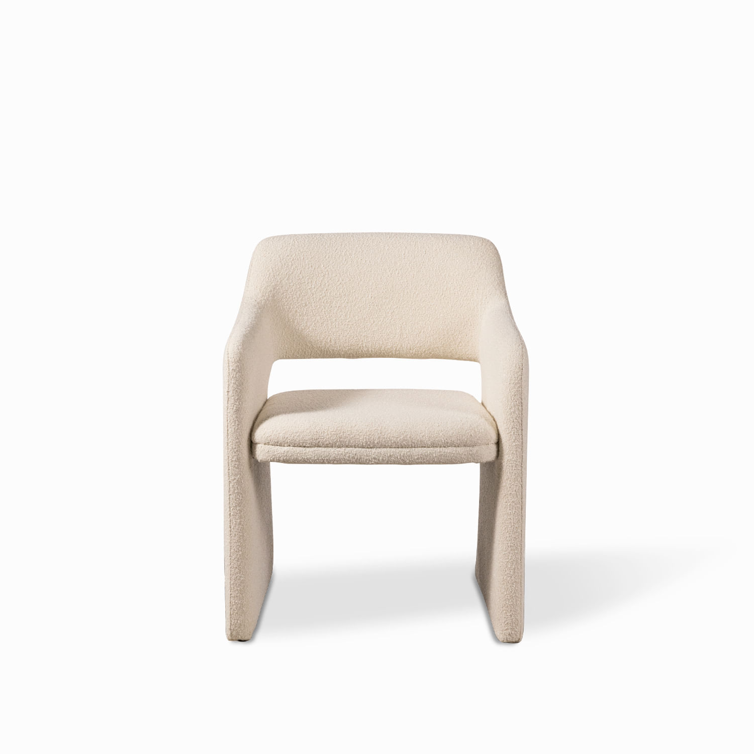 Silla comedor brazos yates beige boucle 79x59x57 - Imagen 2