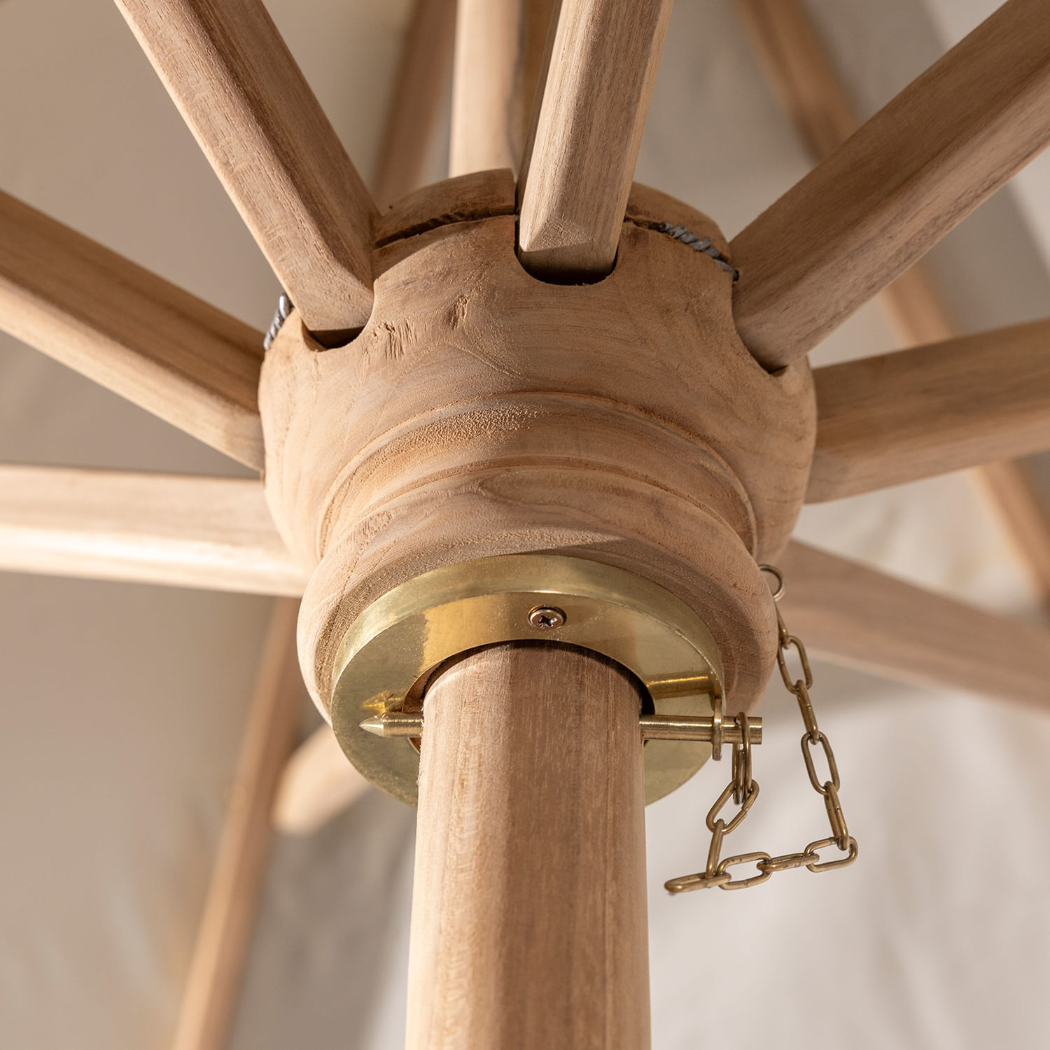 Sombrilla 300cm con soporte beige - Imagen 4