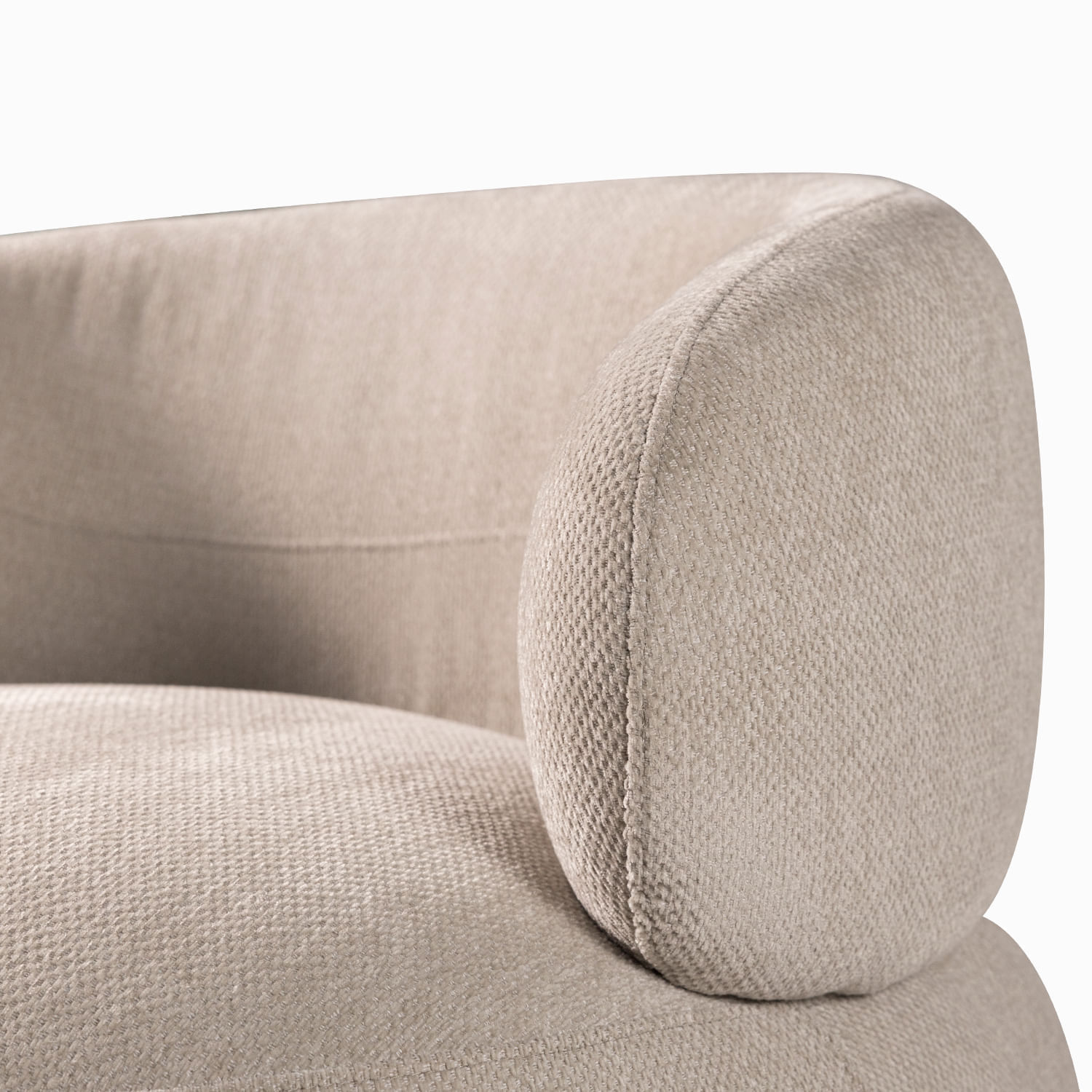 Poltrona Emilia taupe smooth 75x82x85 cm - Imagen 2