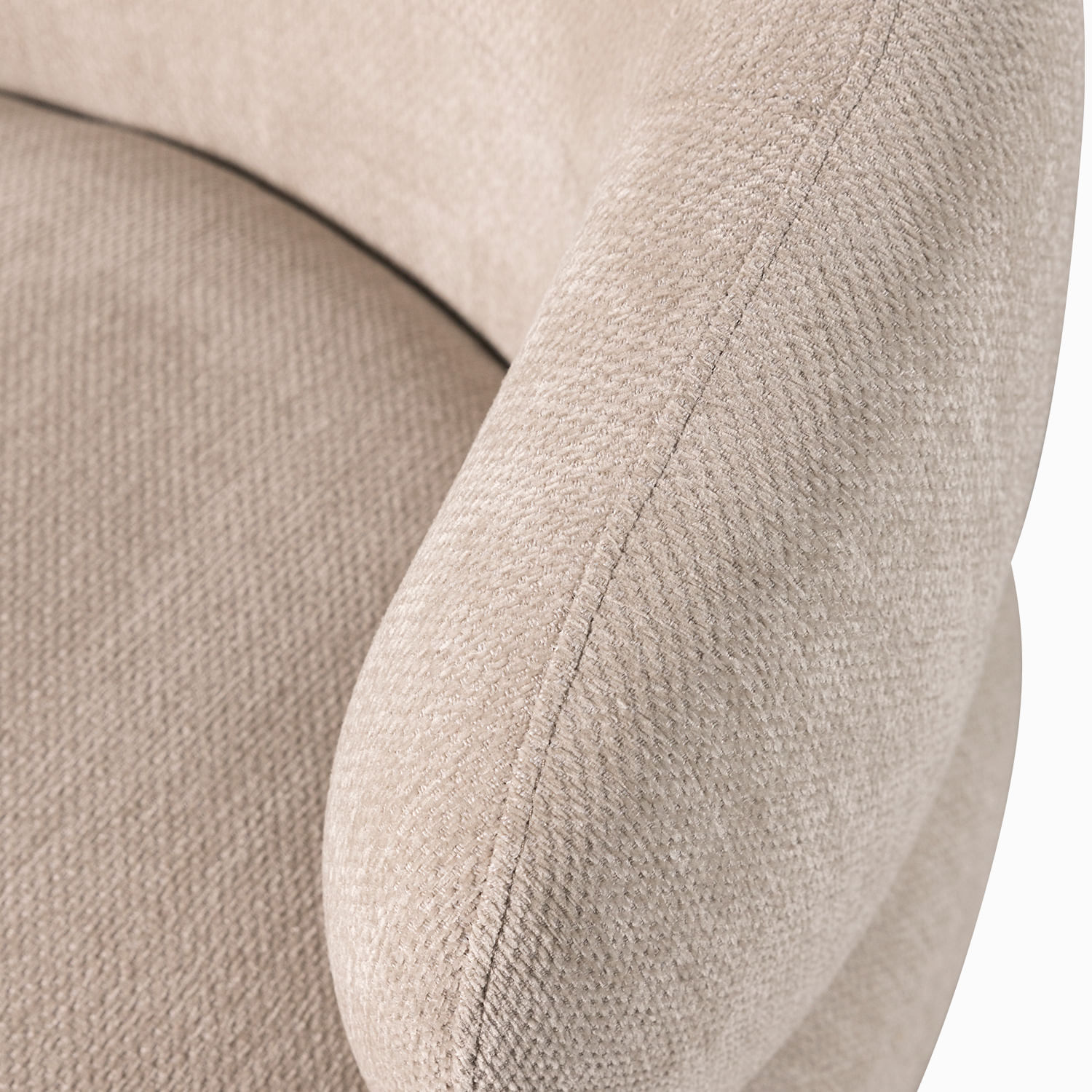 Poltrona Emilia taupe smooth 75x82x85 cm - Imagen 6