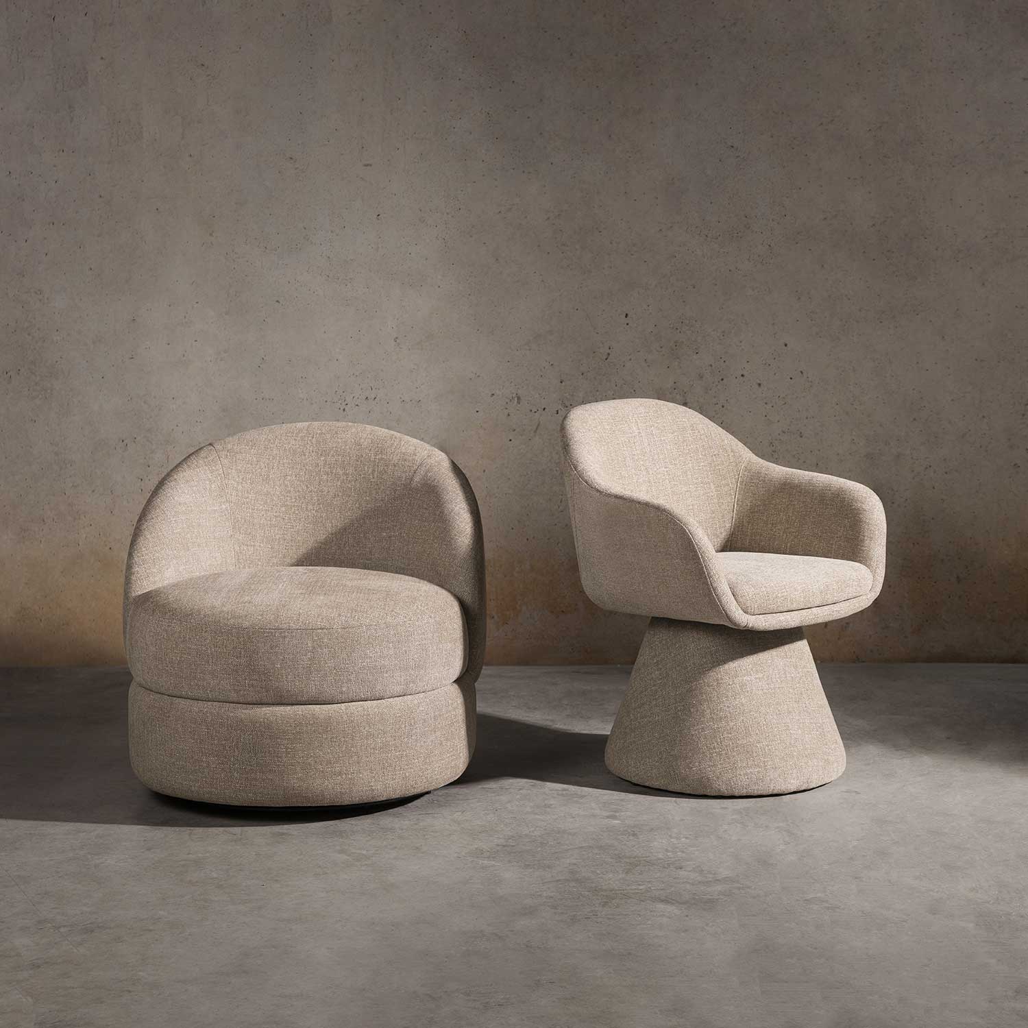 Silla de comedor Nina giratoria caqui 77x63x61 - Imagen 2