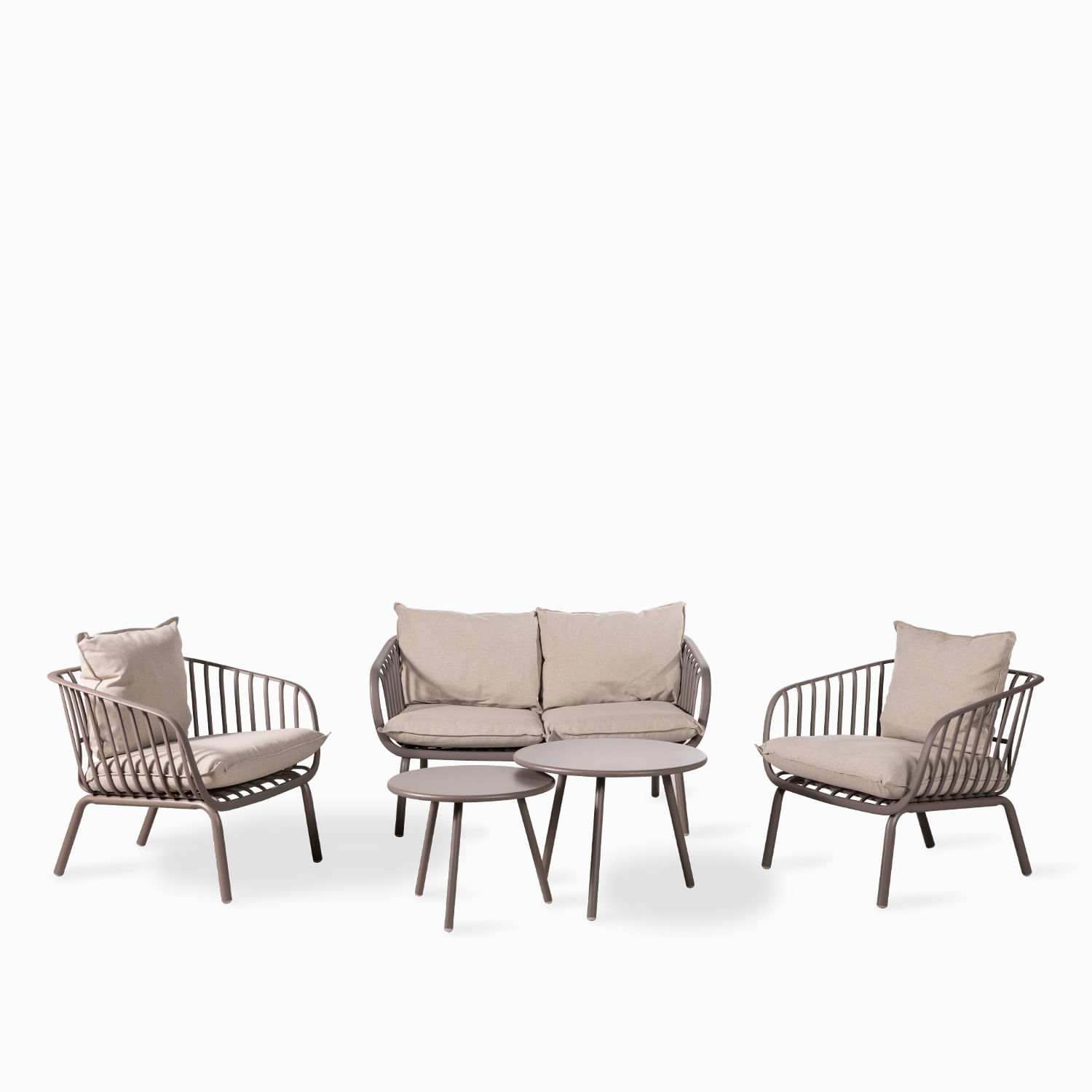 Set exterior Serena taupe 5 piezas