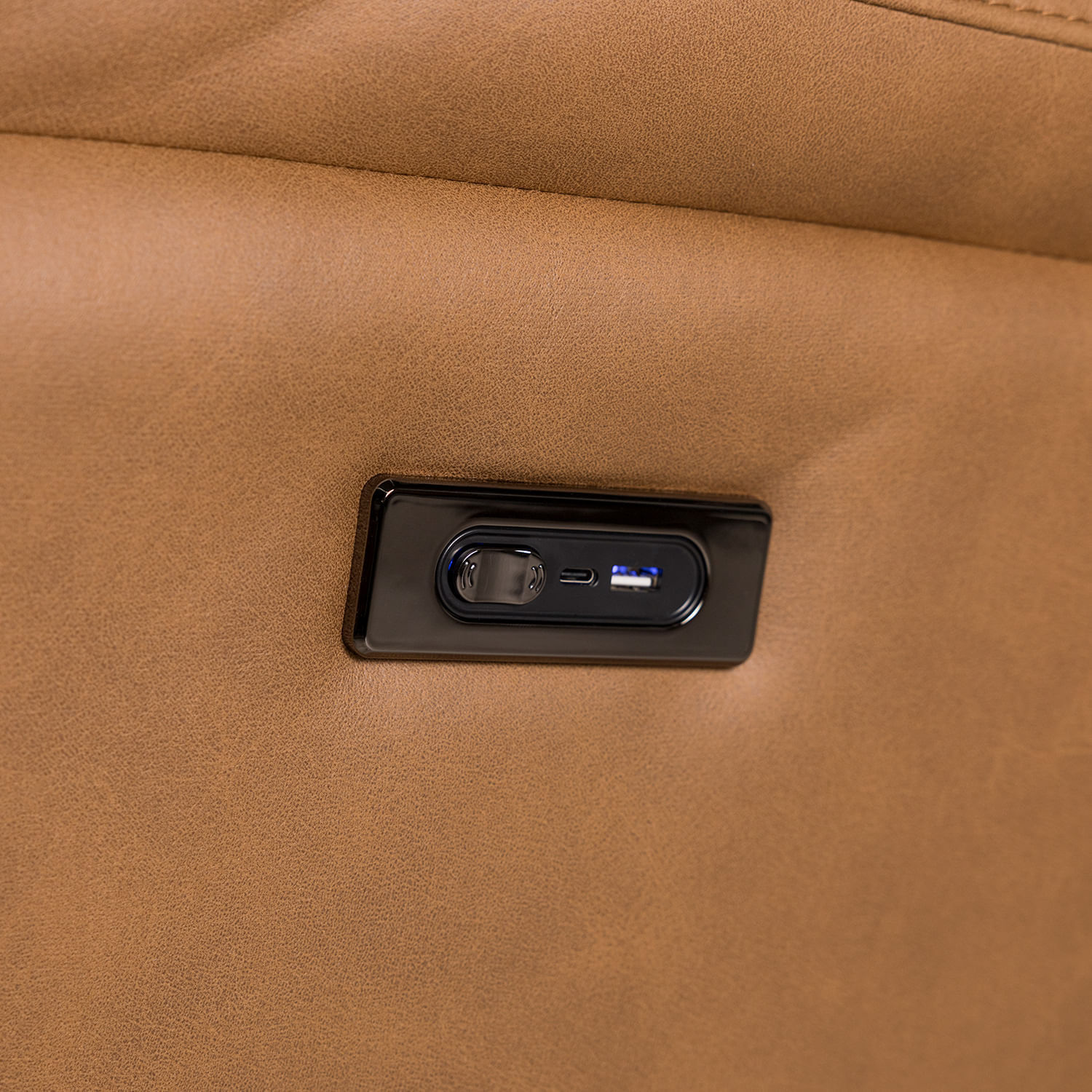 Reclinable eléctrico Axel 3 puestos camel - Imagen 4