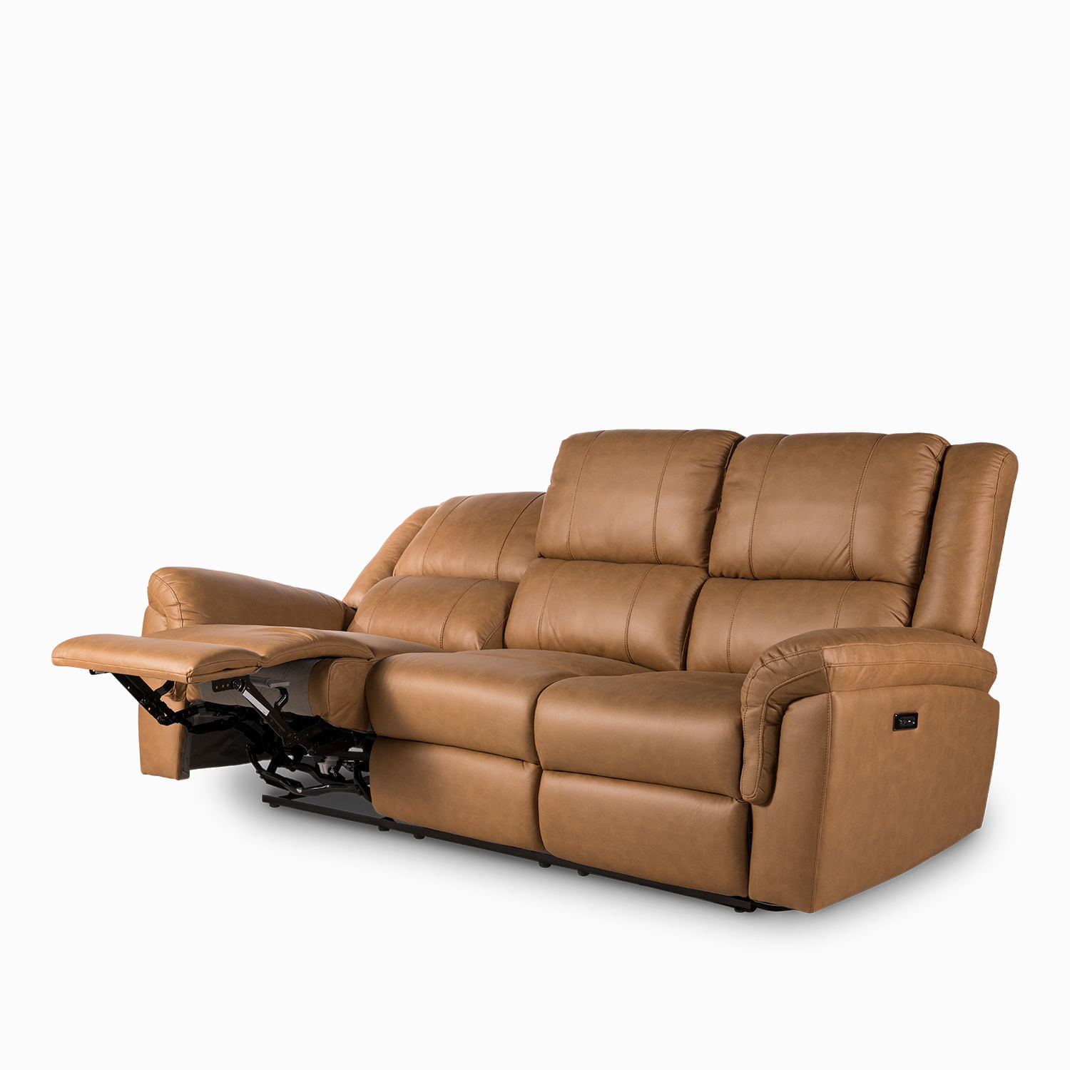 Reclinable eléctrico Axel 3 puestos camel - Imagen 2