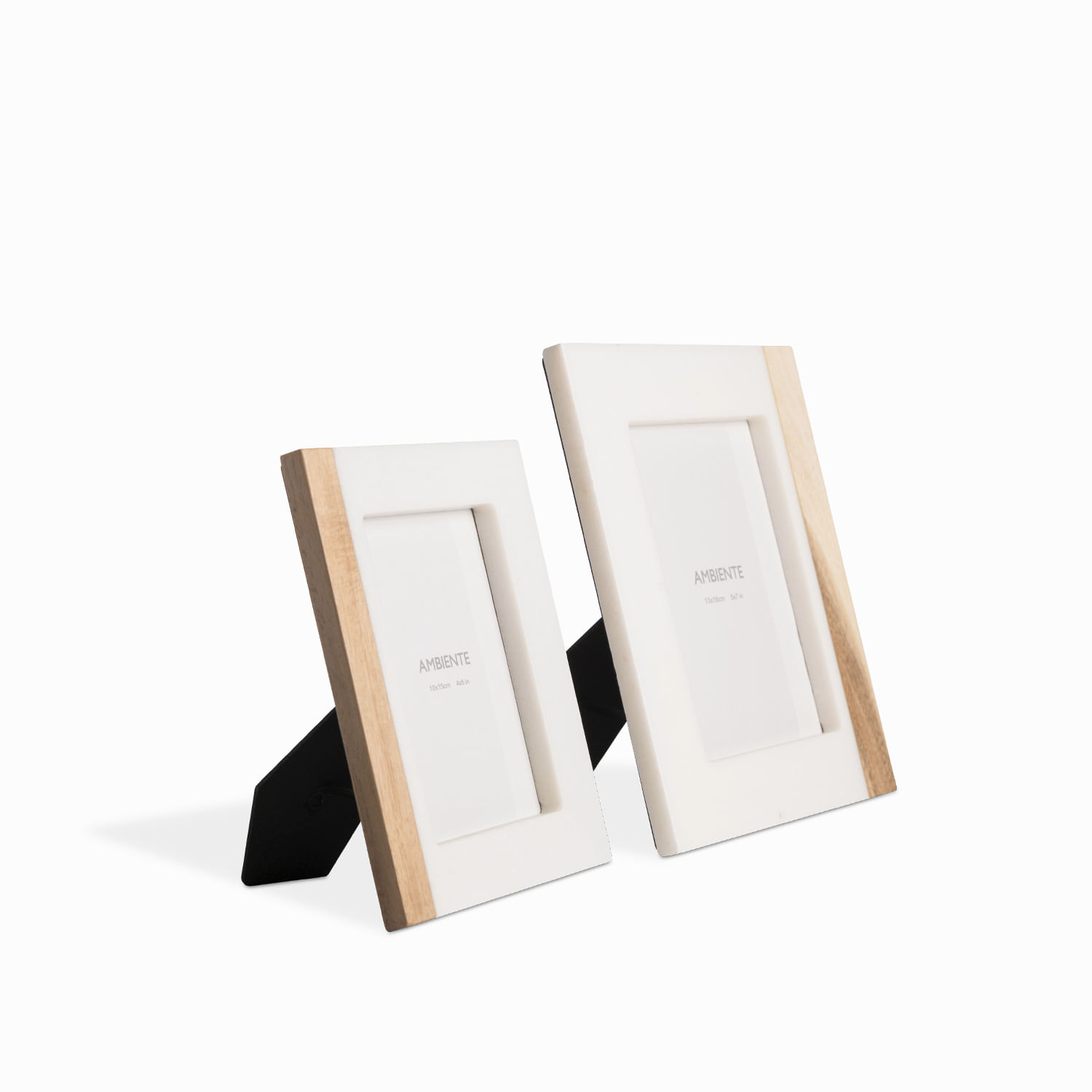 Portarretratos mármol y madera 26cm - Imagen 6