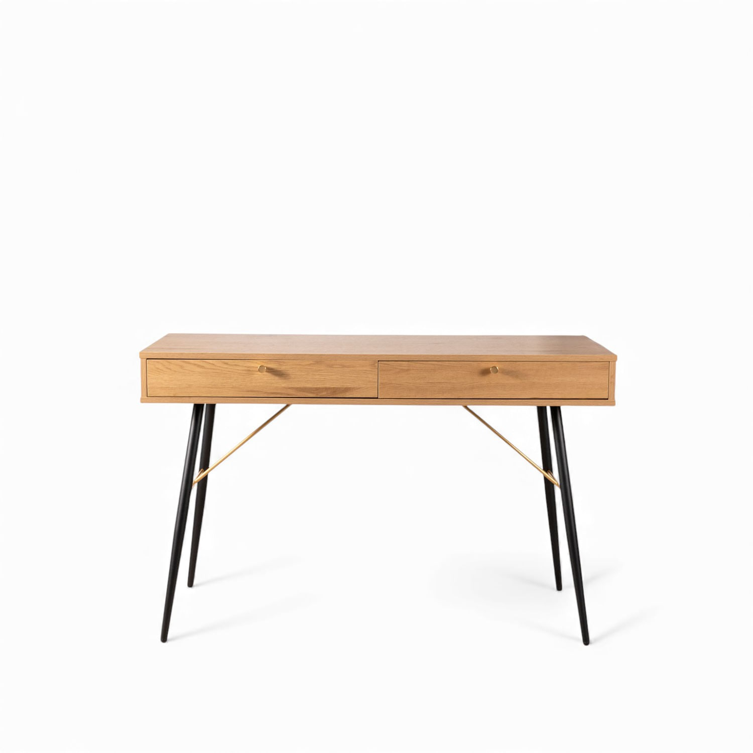 Escritorio triangulo m.claro dorado 75x120x48