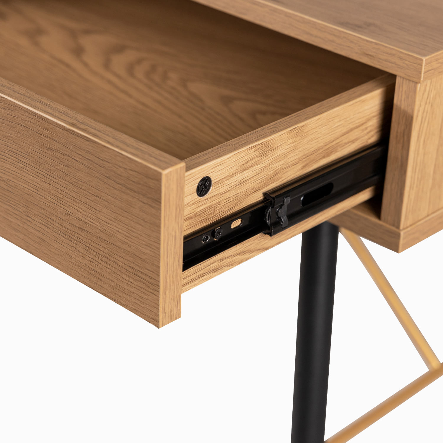 Escritorio triangulo m.claro dorado 75x120x48 - Imagen 6