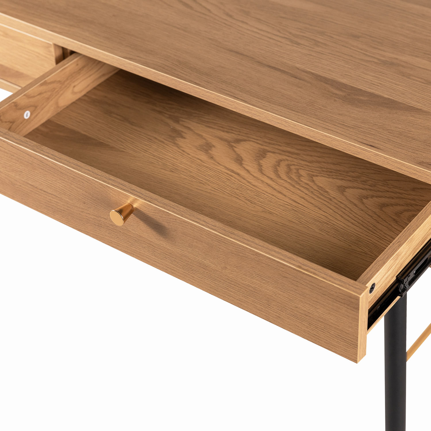 Escritorio triangulo m.claro dorado 75x120x48 - Imagen 3