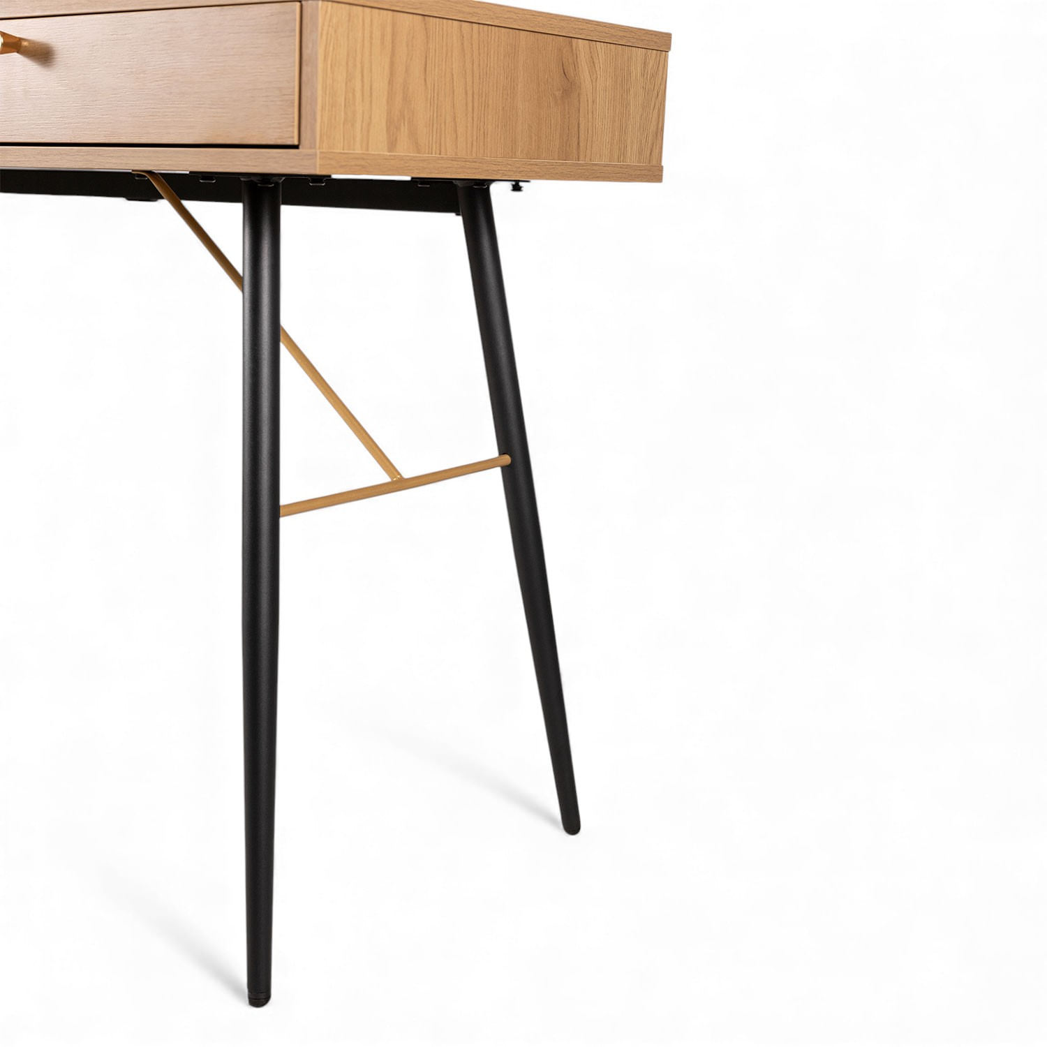 Escritorio triangulo m.claro dorado 75x120x48 - Imagen 8