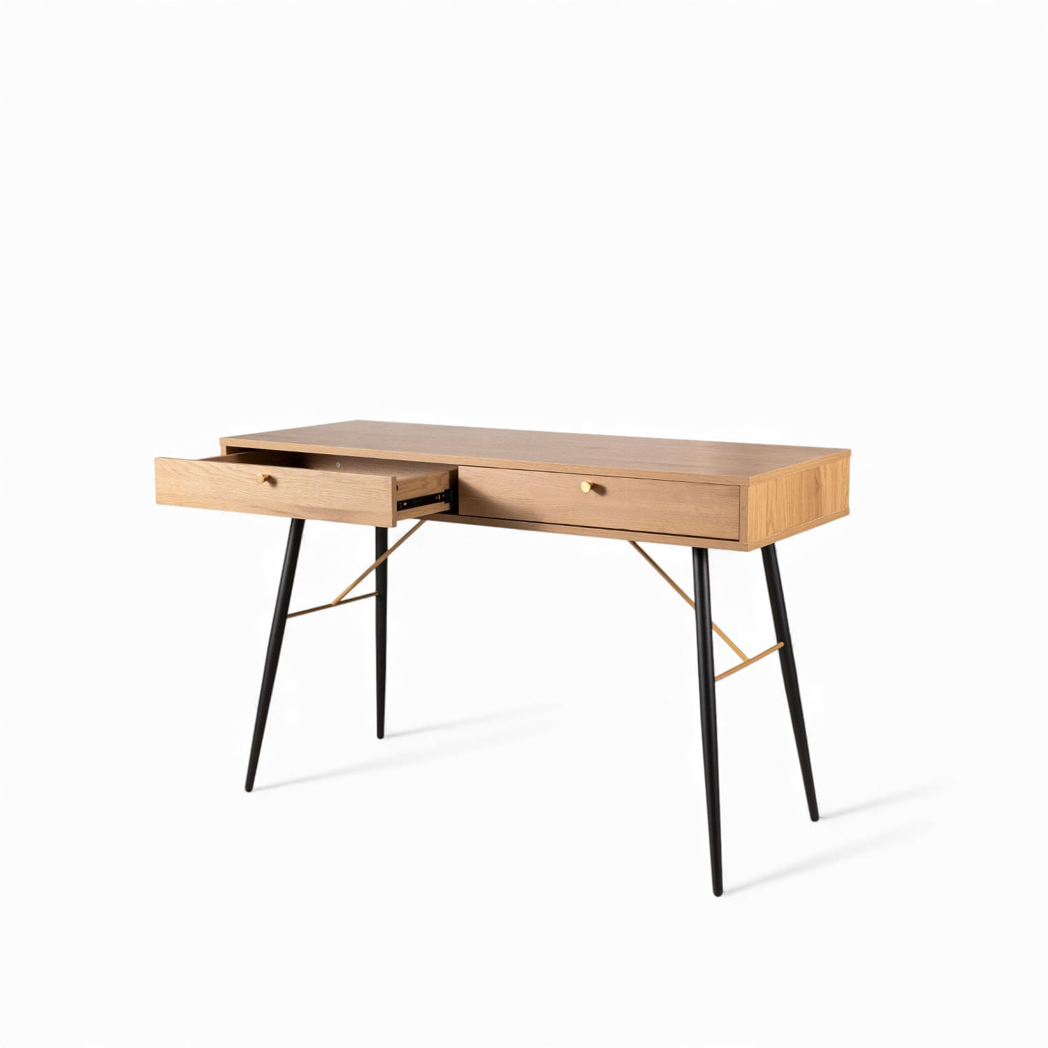 Escritorio triangulo m.claro dorado 75x120x48 - Imagen 4