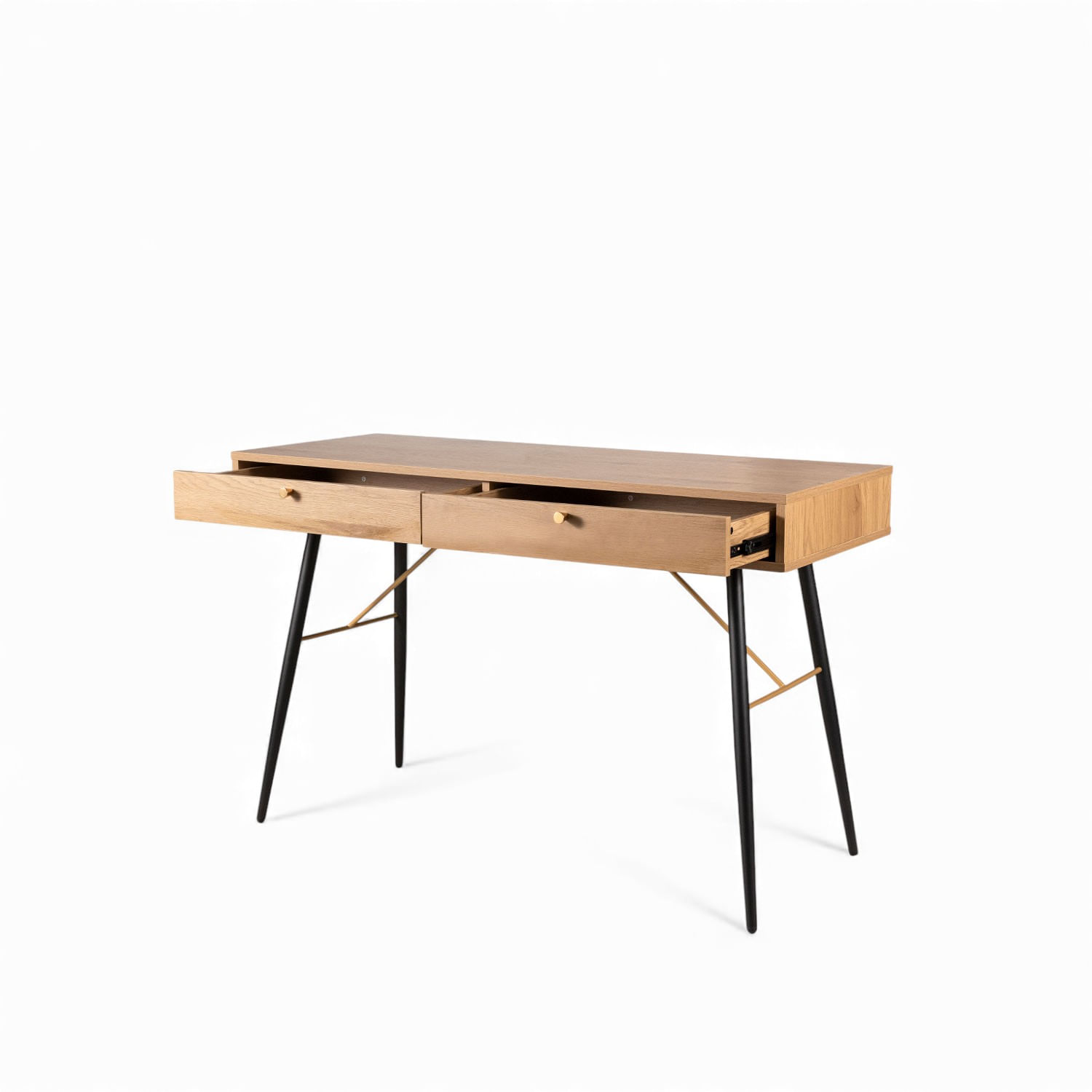 Escritorio triangulo m.claro dorado 75x120x48 - Imagen 2