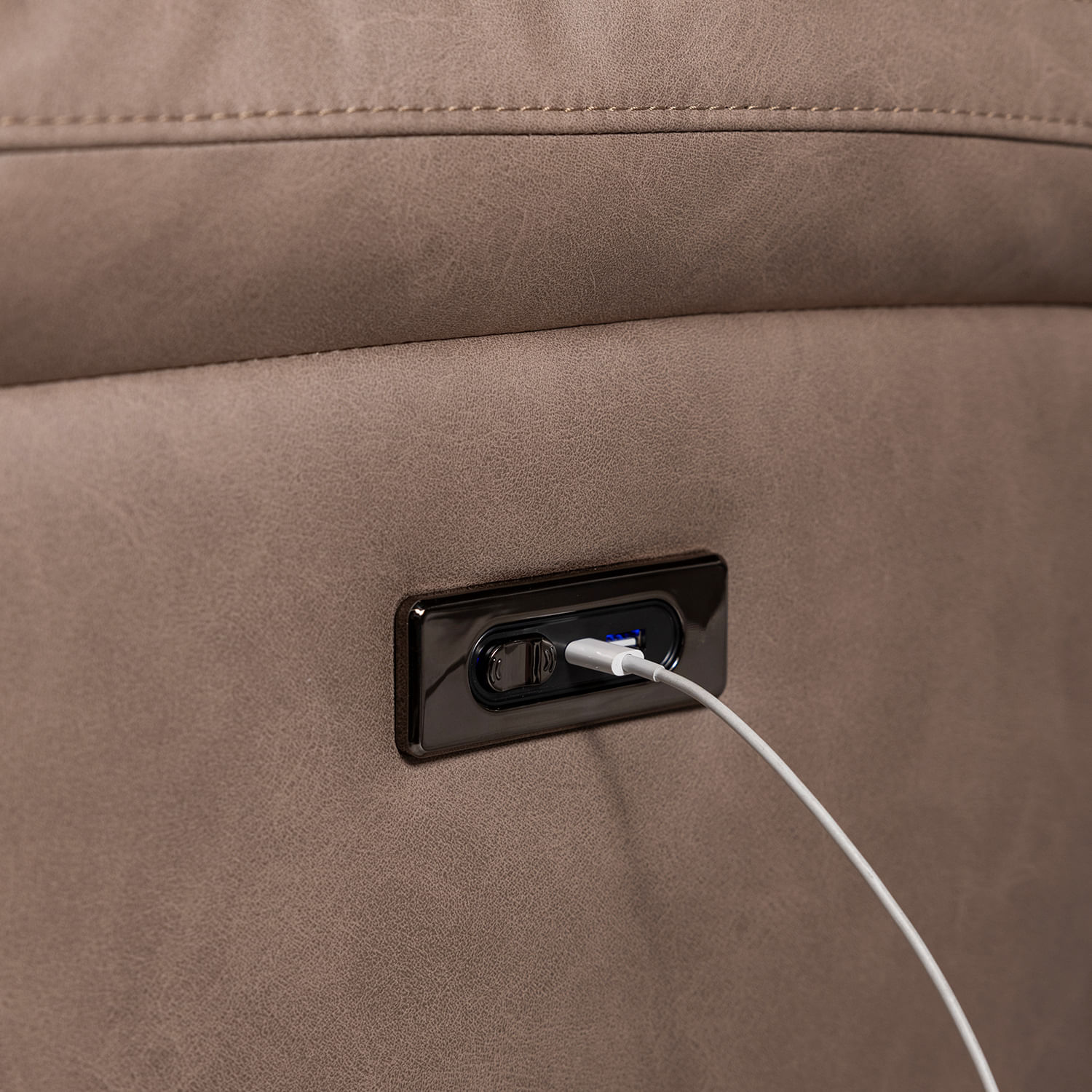 Reclinable eléctrico Axel 2 puestos moca - Imagen 7