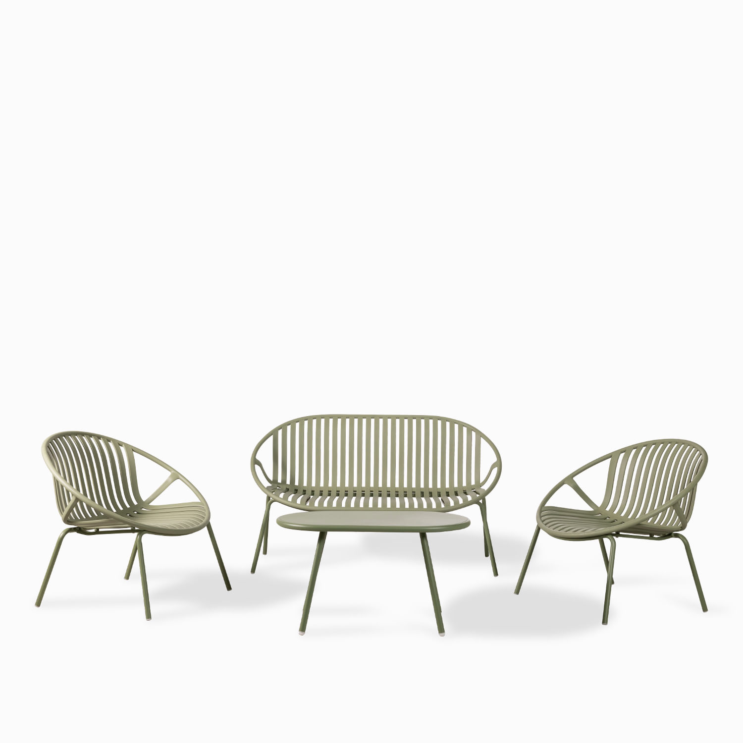 Set exterior Gavina verde 4 piezas