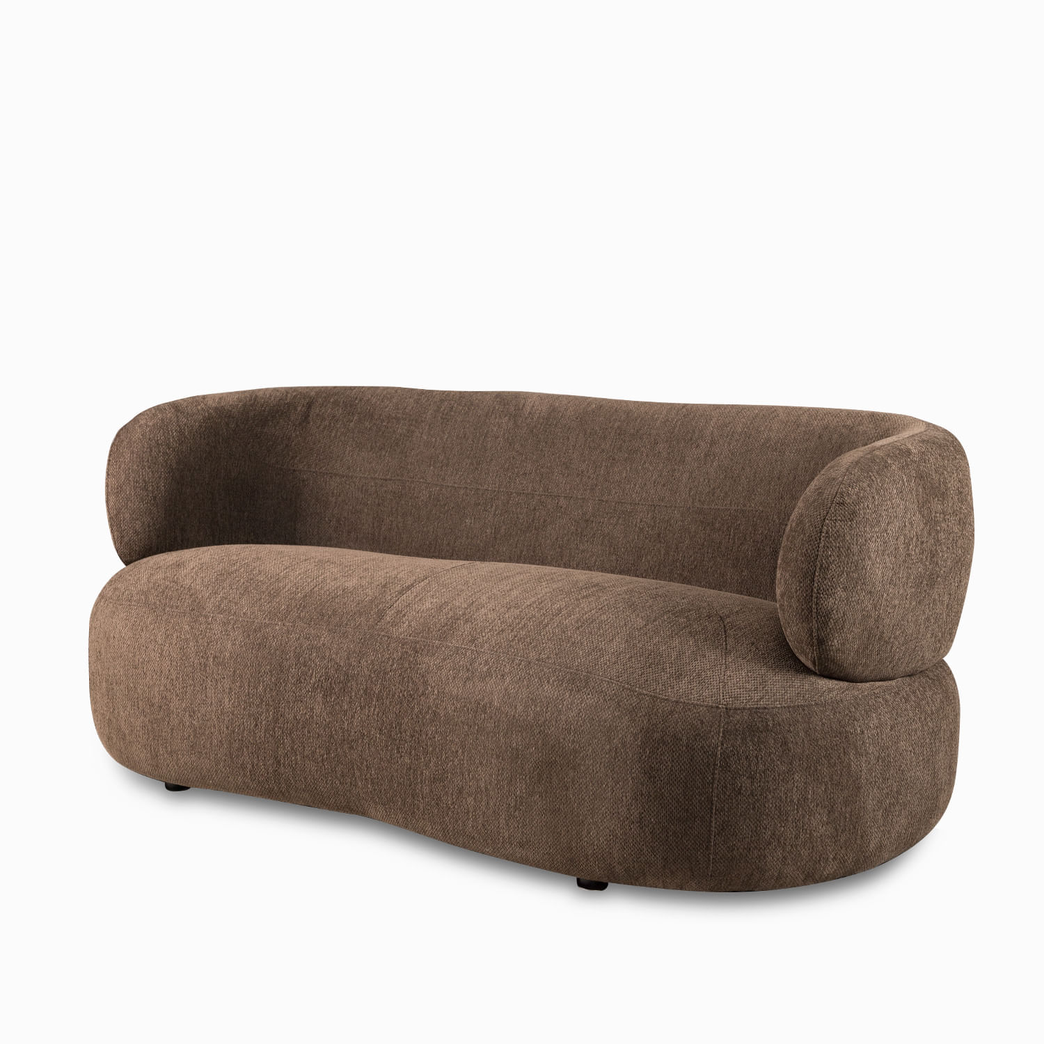 Sofá 2 puestos Emilia chocolate 78x231x91 cm - Imagen 3