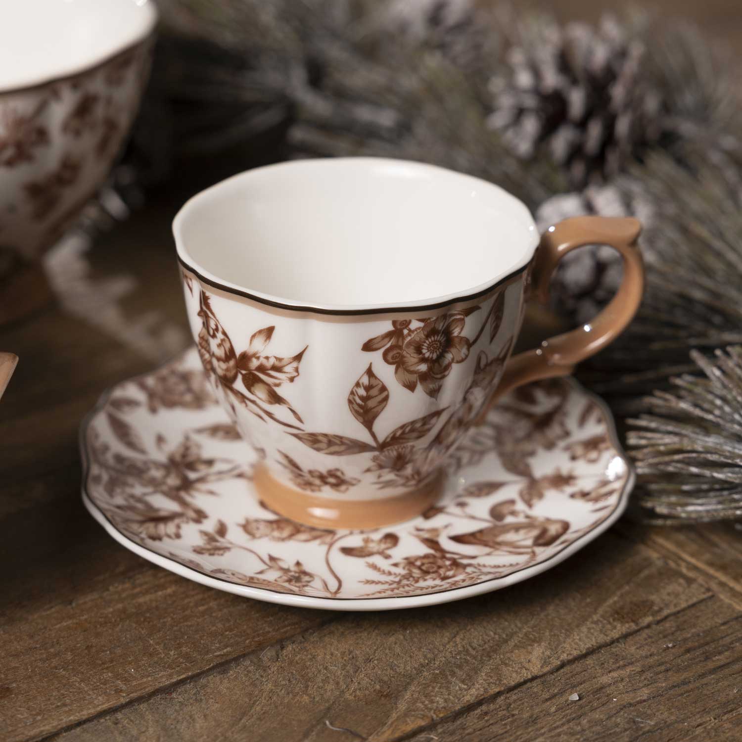 Pocillo y plato Bosque Invernal setx4 - Imagen 2