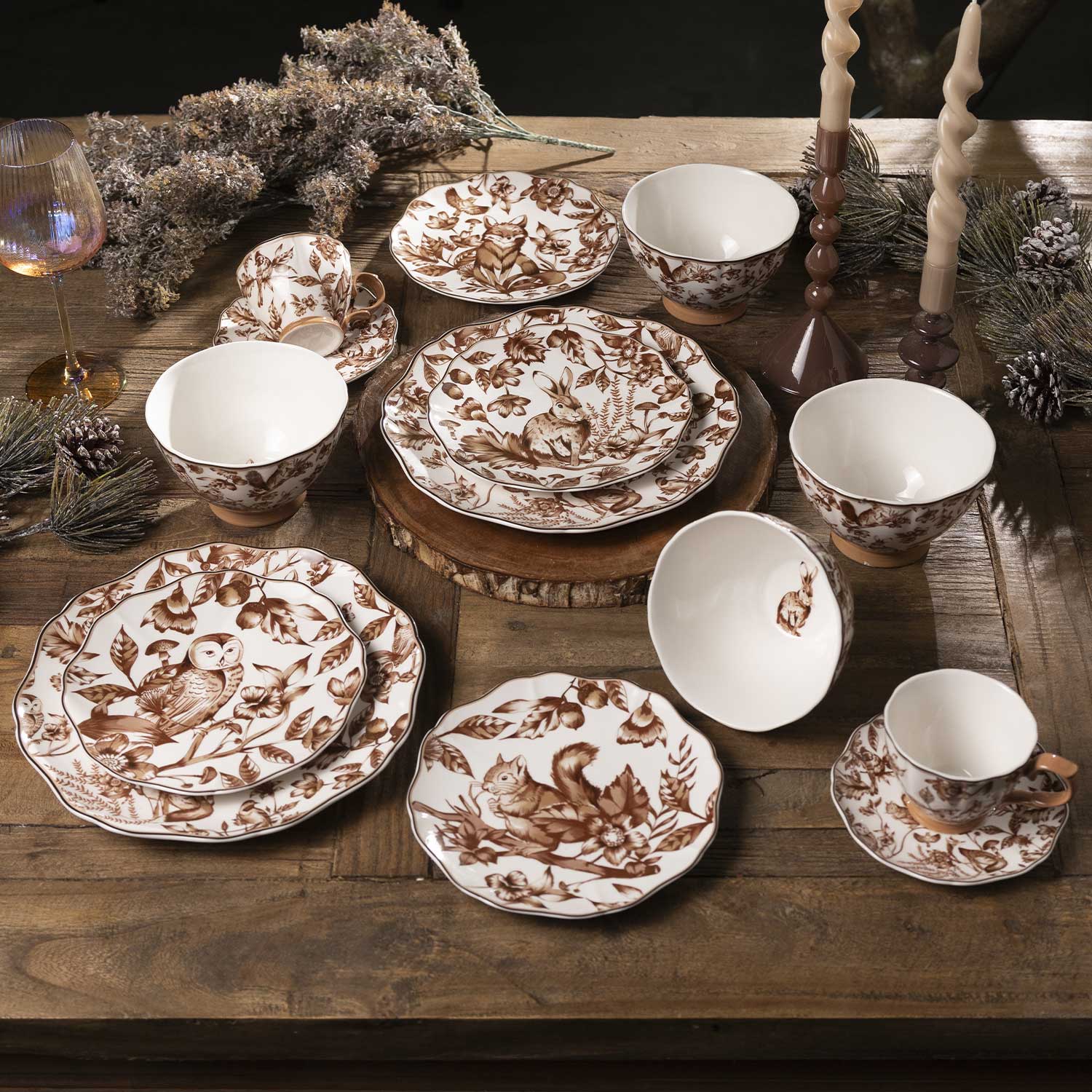 Pocillo y plato Bosque Invernal setx4 - Imagen 7