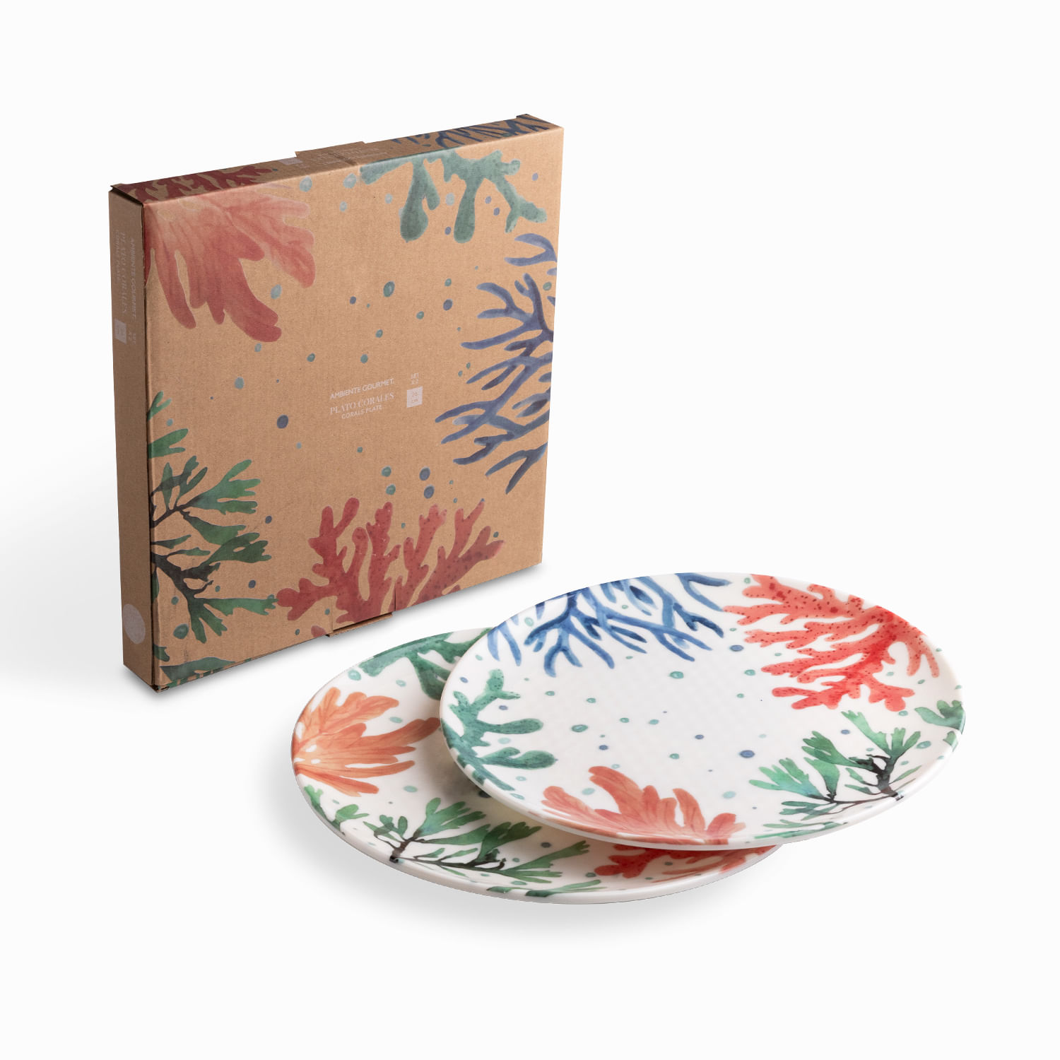 Plato Corales 26cm set x2 - Imagen 3