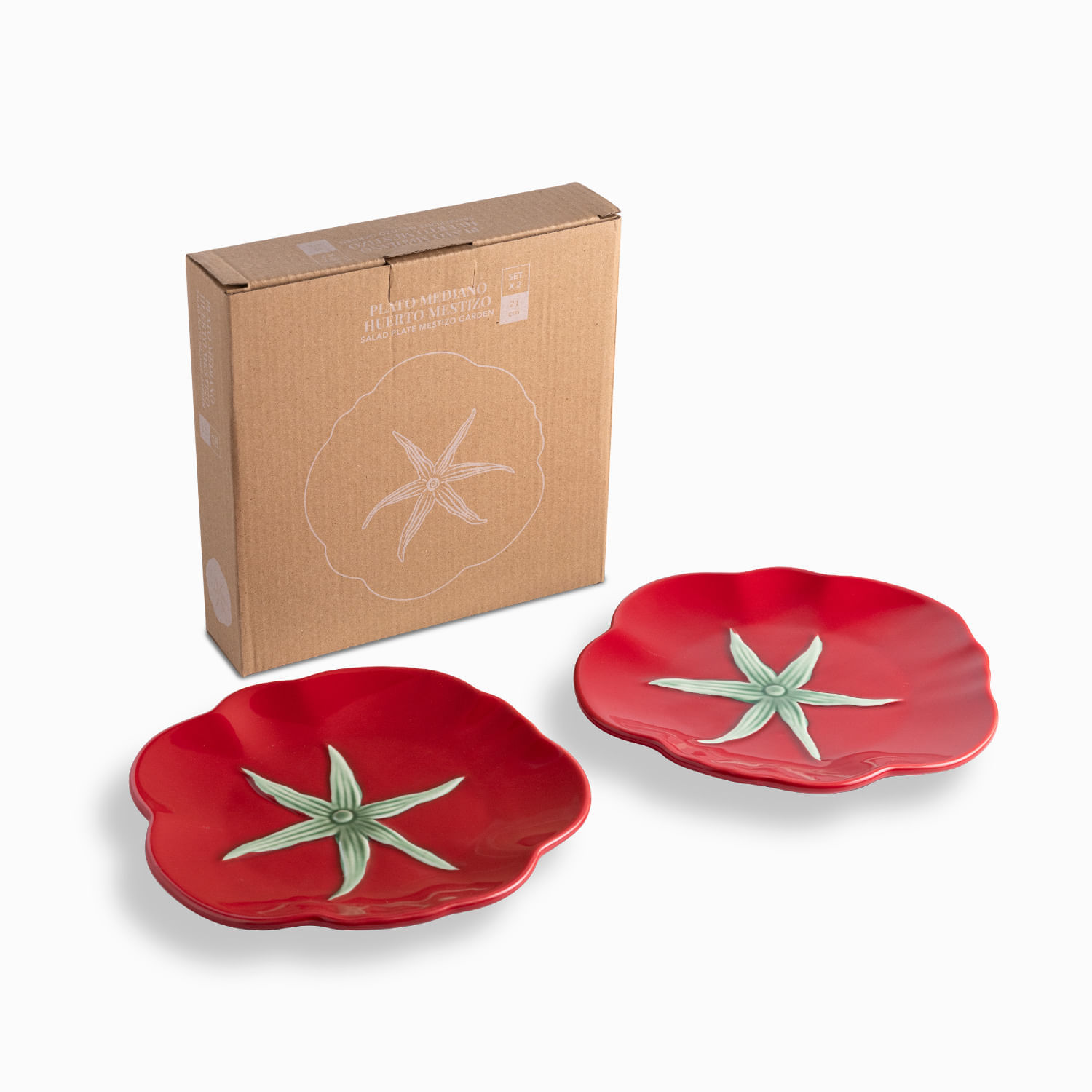 Plato mediano huerto mestizo 21cm setx2 - Imagen 5