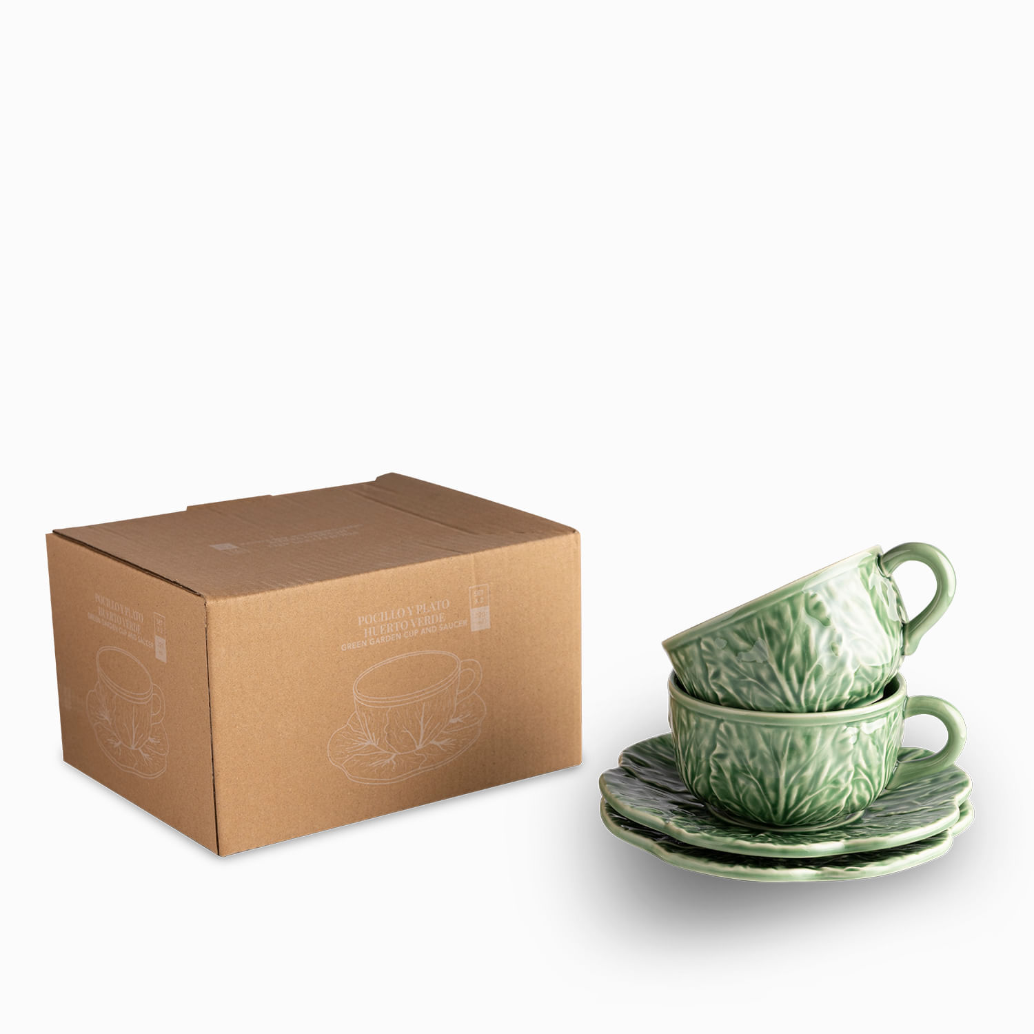 Pocillo y plato Huerto Verde 220ml set x2 - Imagen 5