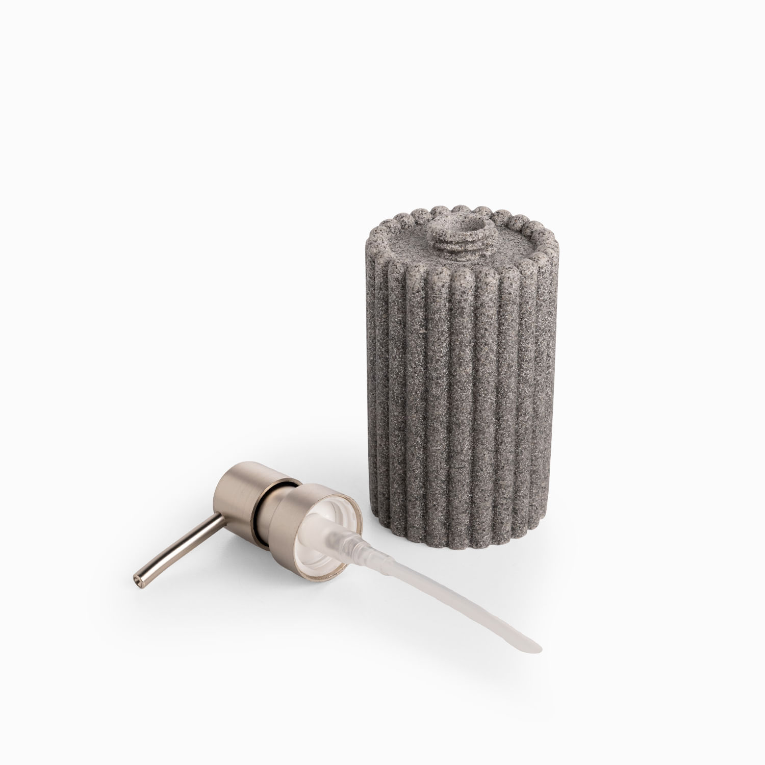 Dispensador de jabón rayas gris - Imagen 5