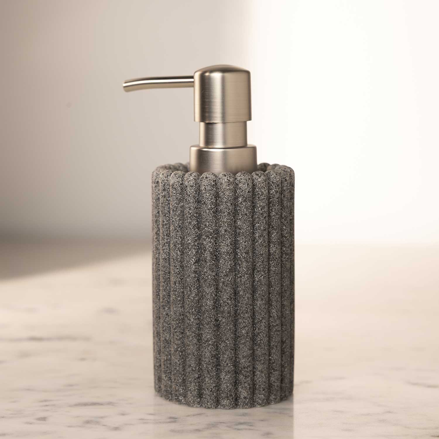 Dispensador de jabón rayas gris - Imagen 2