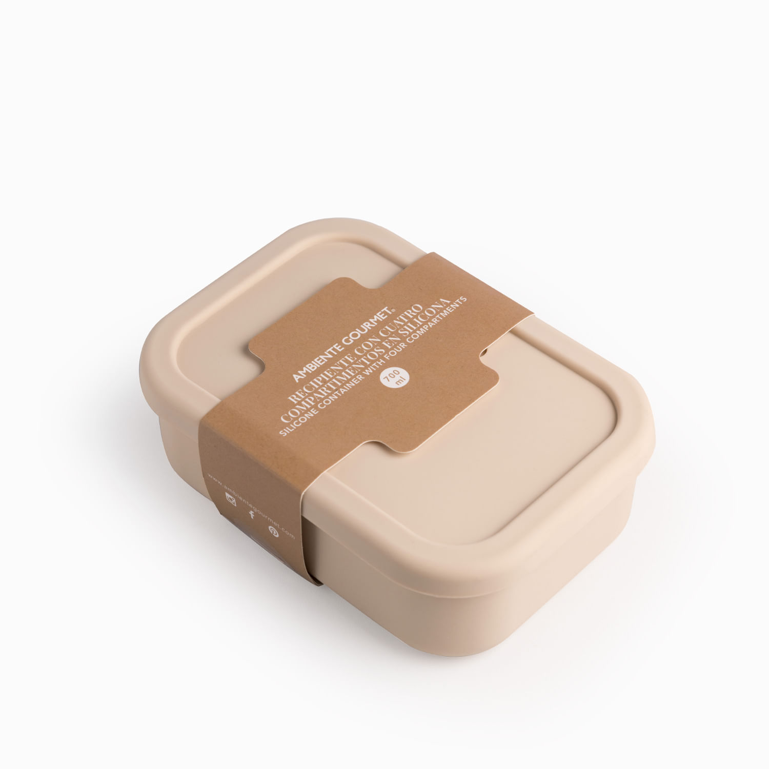 Recipiente silicona 4 compartimentos 700ml - Imagen 3