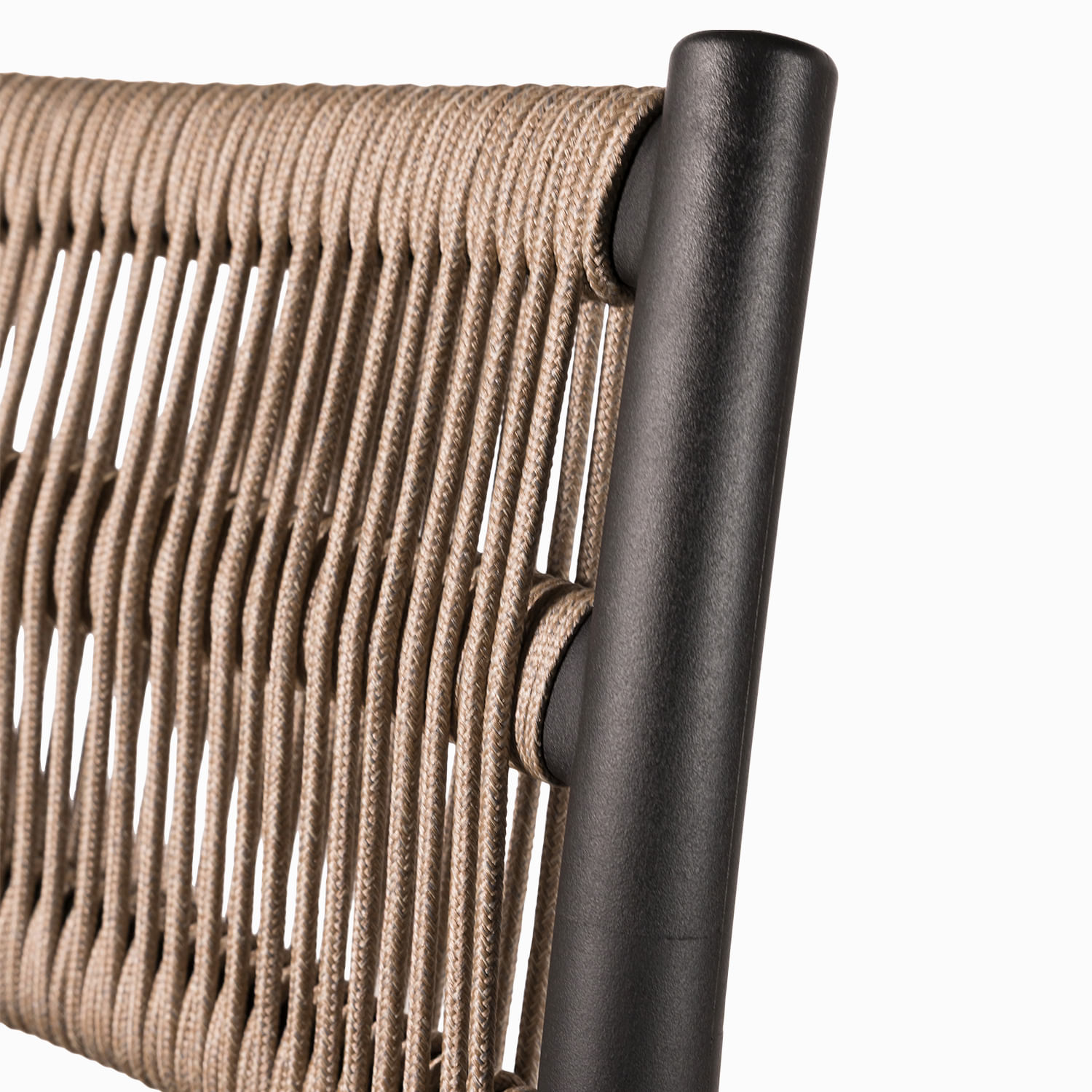 Silla espaldar cuerdas sin brazos negra - Imagen 4