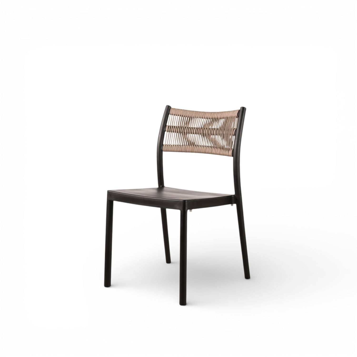 Silla espaldar cuerdas sin brazos negra