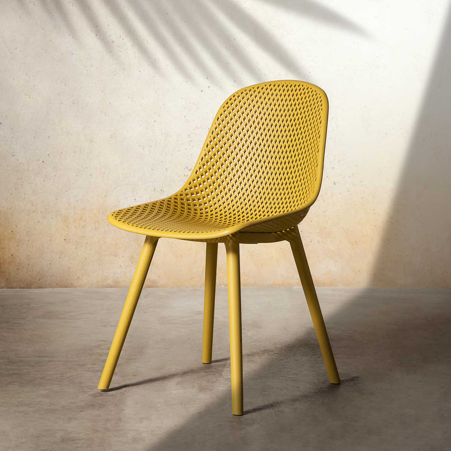 Silla Bavaro sin brazos amarilla - Imagen 2