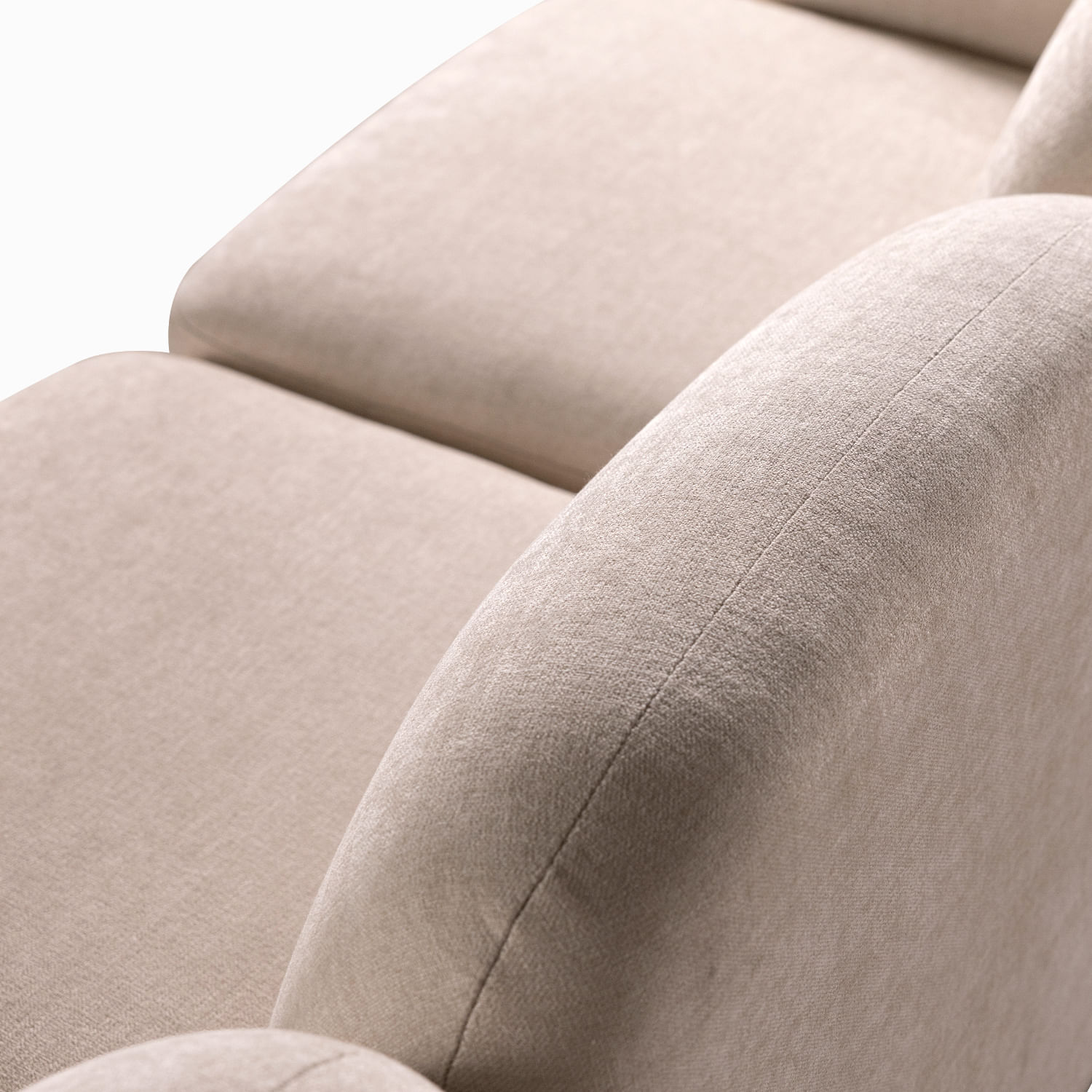 Sofá 3 puestos Mocca taupe 73x261x87 - Imagen 3