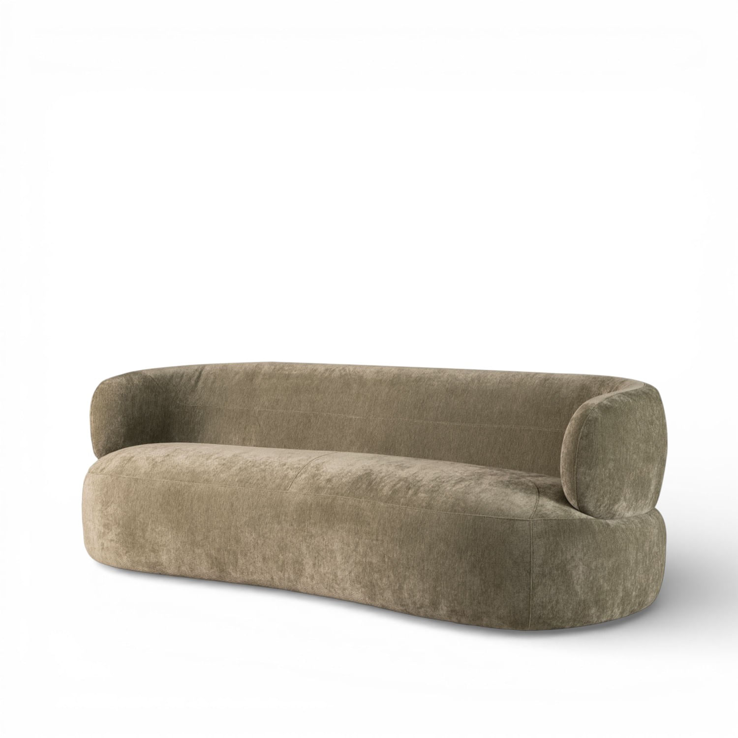 Sofá 3 puestos Emilia verde 78x231x91 cm - Imagen 2