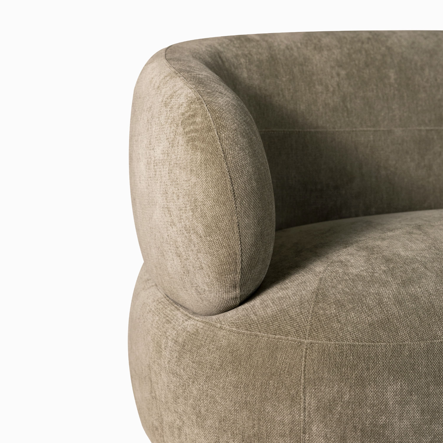 Sofá 3 puestos Emilia verde 78x231x91 cm - Imagen 3