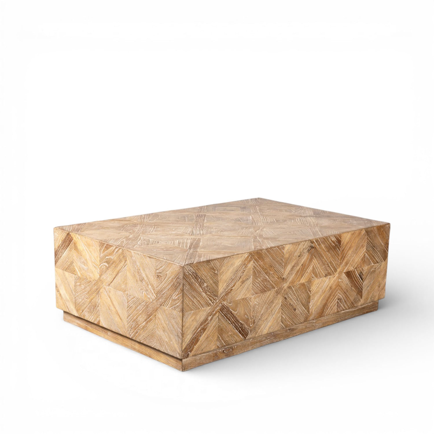 Mesa de centro grabado rombos 40.6x122x81 - Imagen 4