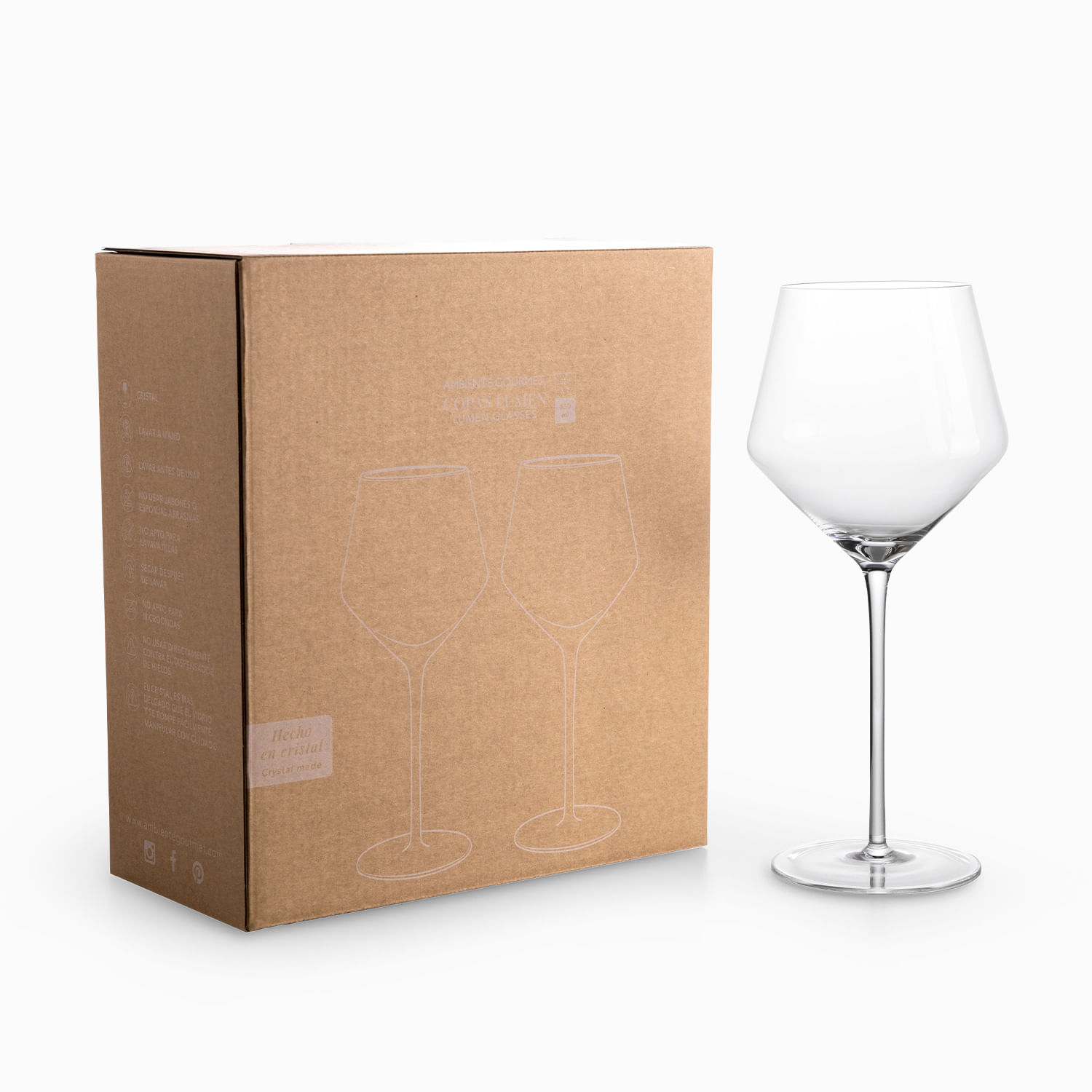 Copa Lumen 650ml set x2 - Imagen 5